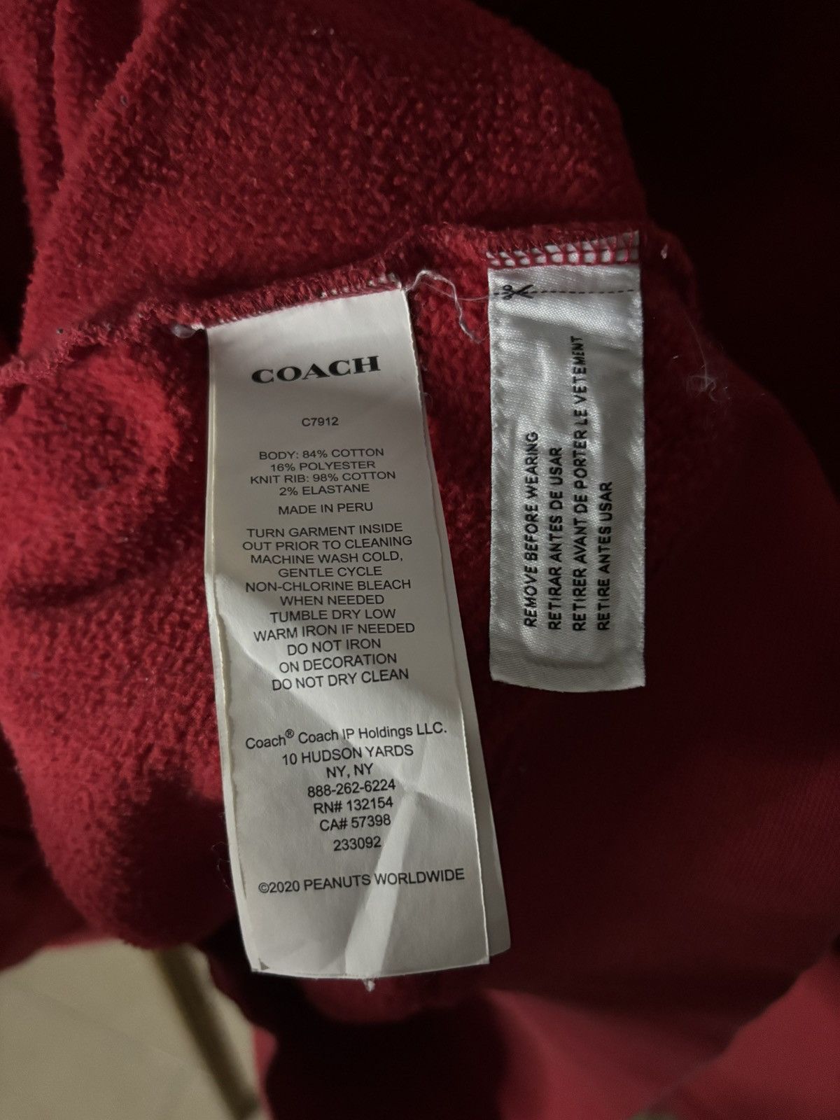 Coach “LAST DROP BEFORE DELETE” Coach X Peanuts Red Sweatshirt Size US S / EU 44-46 / 1 - 4 Thumbnail