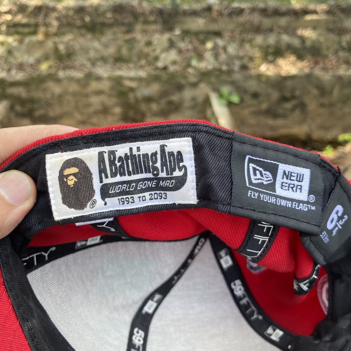 Bape × MLB × New Era BAPE x New Era 59FIFTY Kids Red Full Patch Fitted Cap Size ONE SIZE - 7 Thumbnail