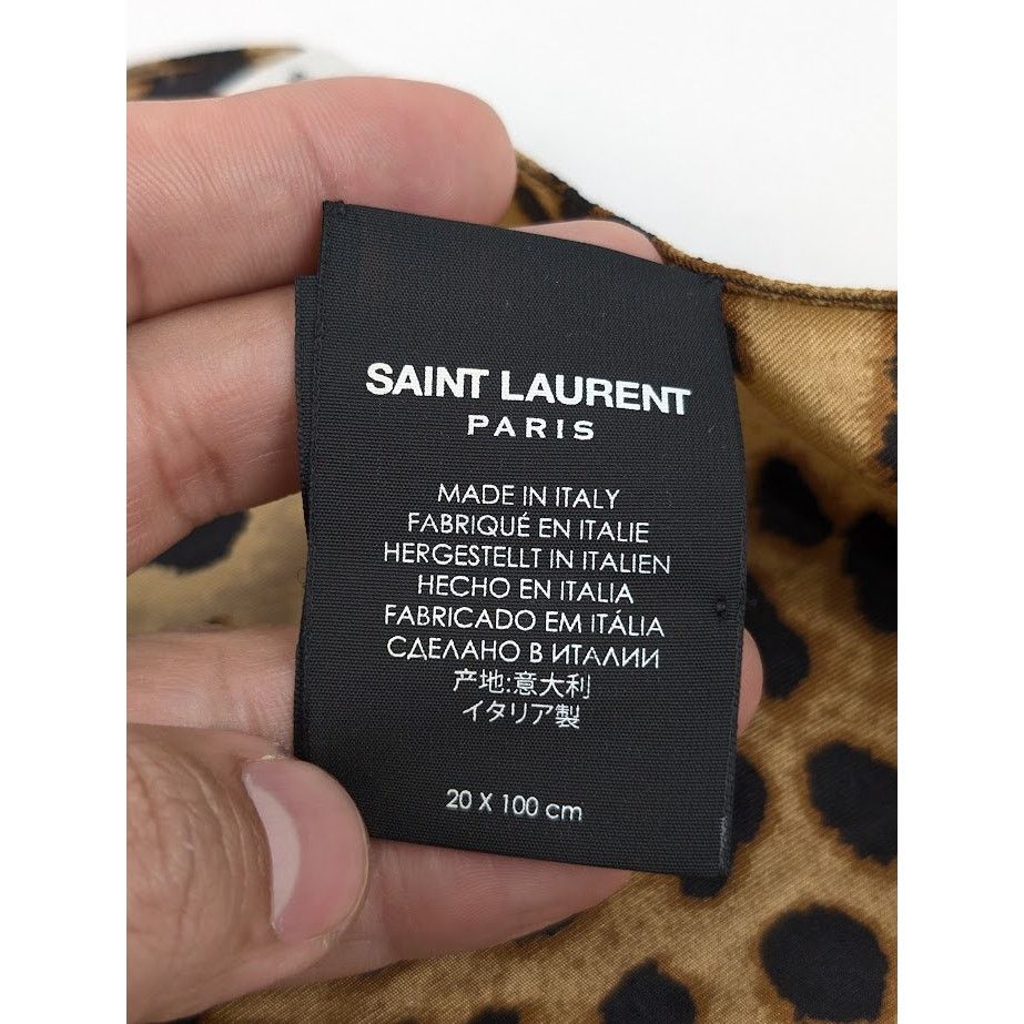 Saint Laurent Paris o1rshd1 Size: OS / Lavalliere Leopard Musseline Light Brown Size ONE SIZE - 15 Thumbnail