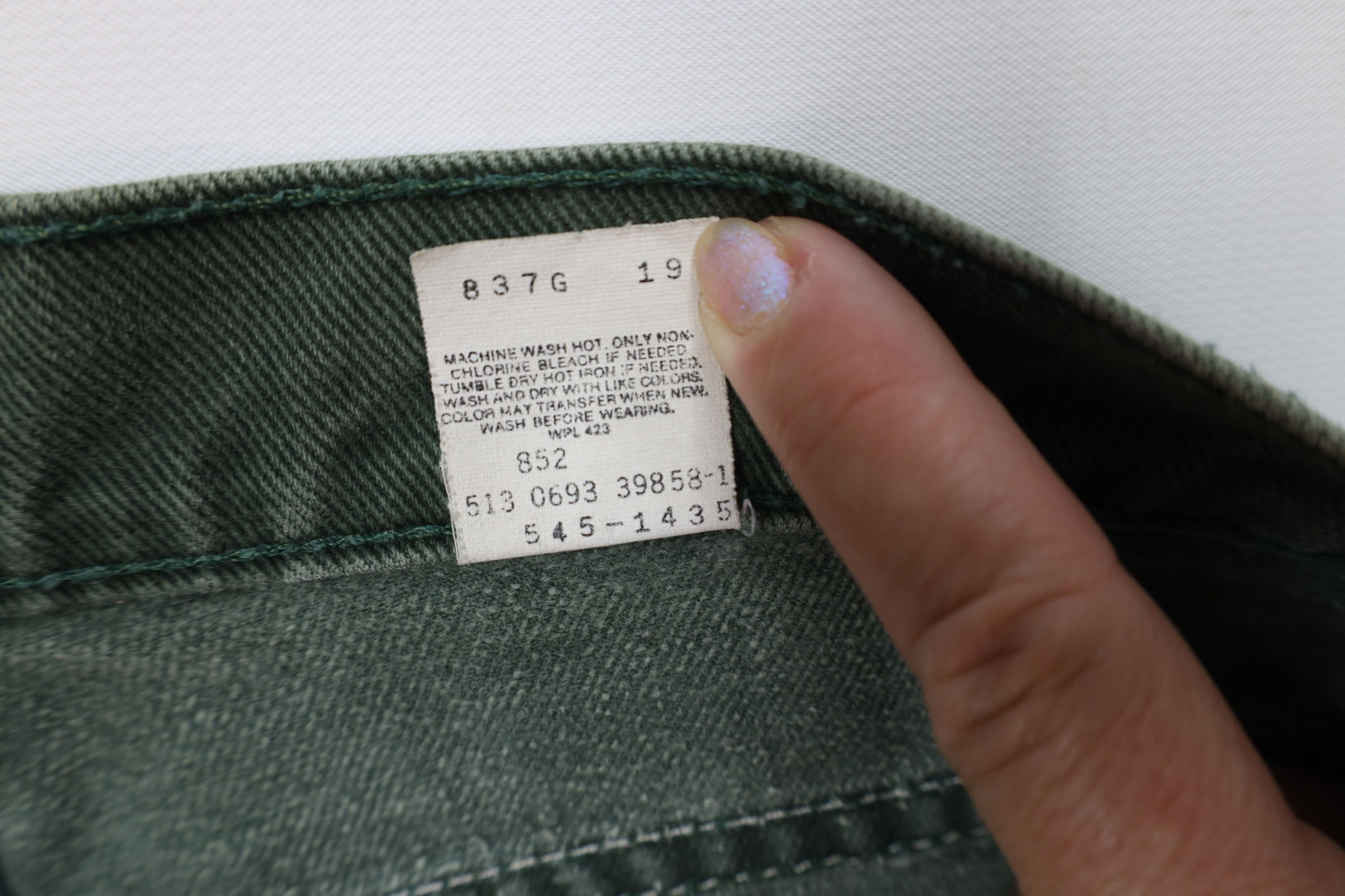 Levi's Vintage 90s Levis 545 Loose Fit Denim Jeans Green USA Size US 33 - 10 Thumbnail