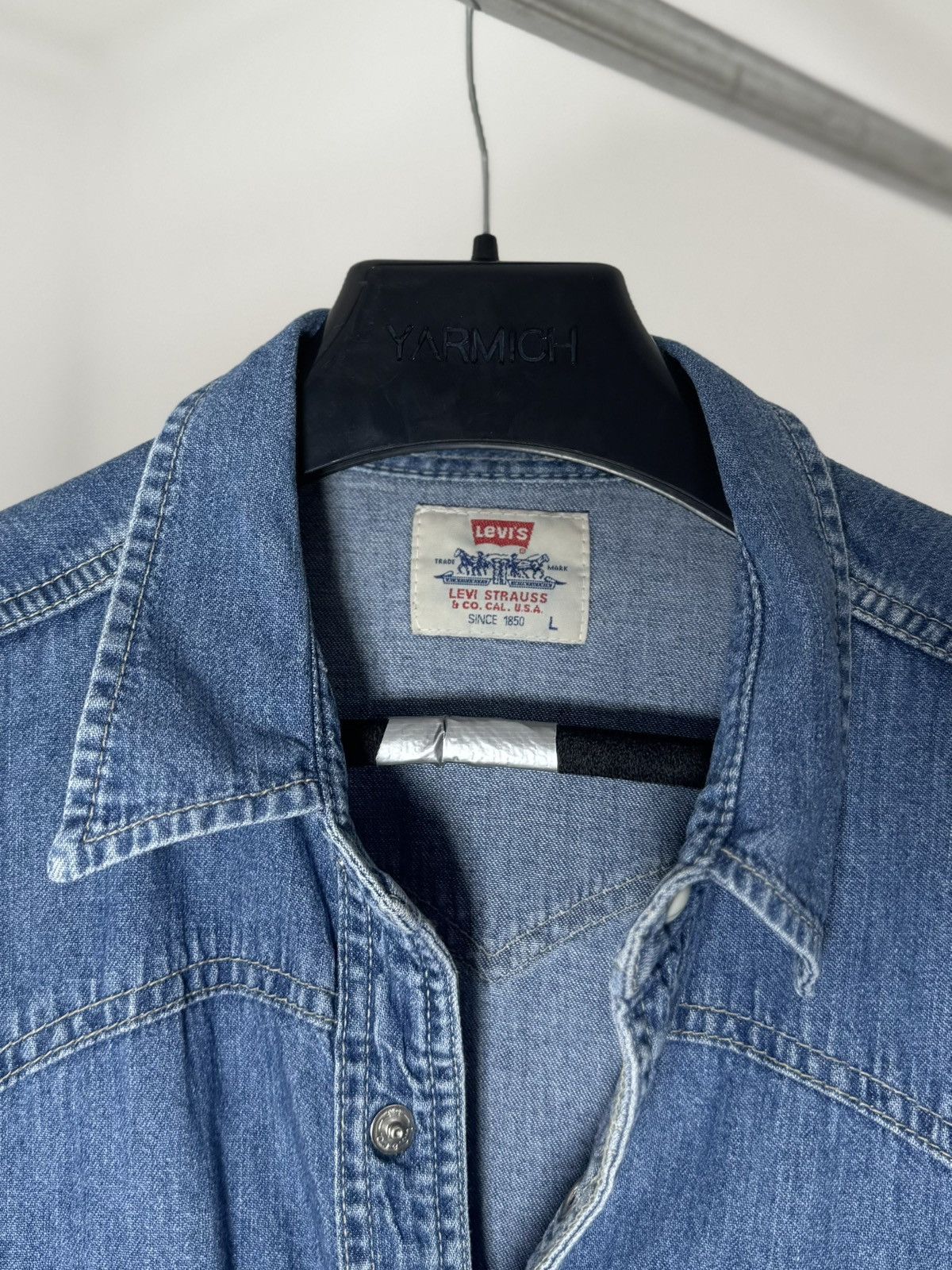 Levi's Vintage Clothing Vintage 1996 Levis Denim Button Up Shirt Size US L / EU 52-54 / 3 - 5 Thumbnail