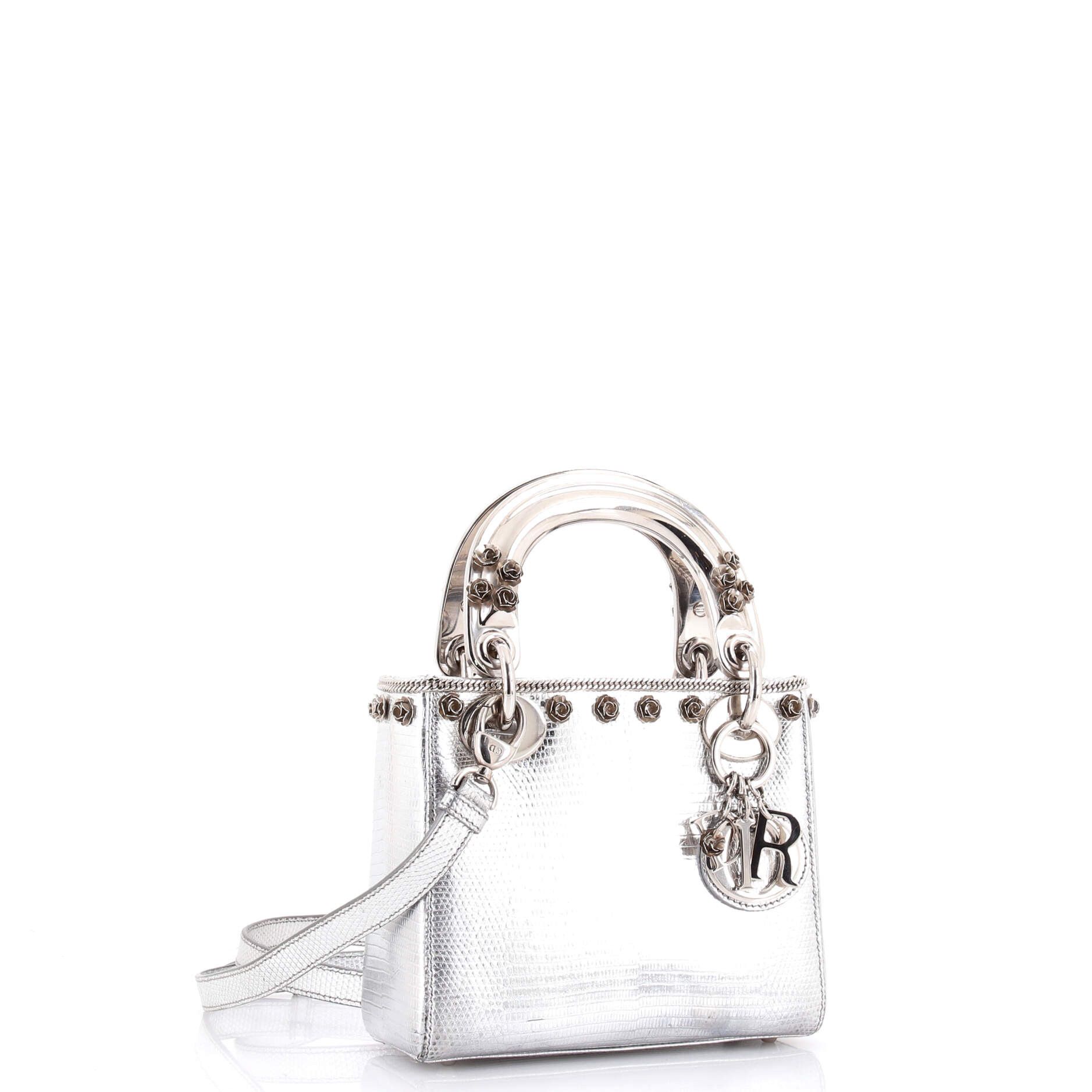 Dior Lady Dior Bag Lizard with Metal Applique Mini Size ONE SIZE - 1 Thumbnail