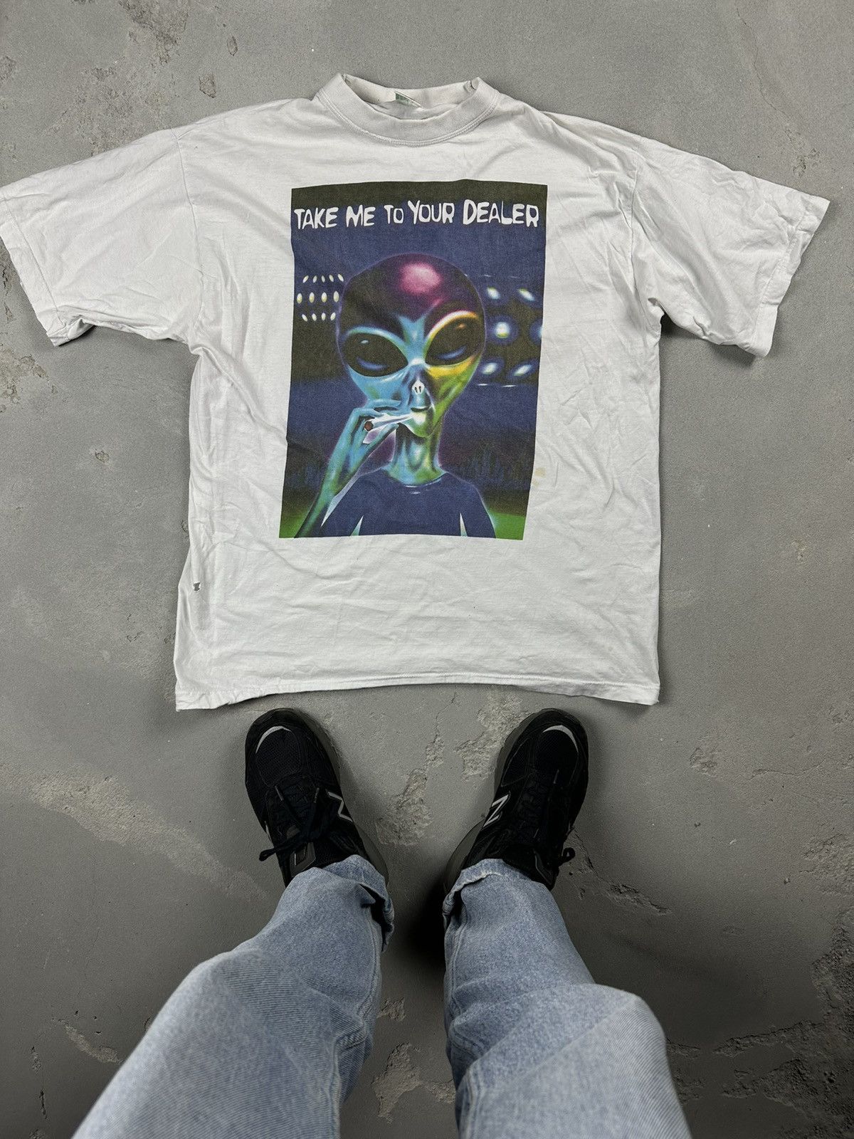 Alien Workshop Vintage Alien Take Me To Your Dealer White T-Shirt Size US XL / EU 56 / 4 - 1 Thumbnail