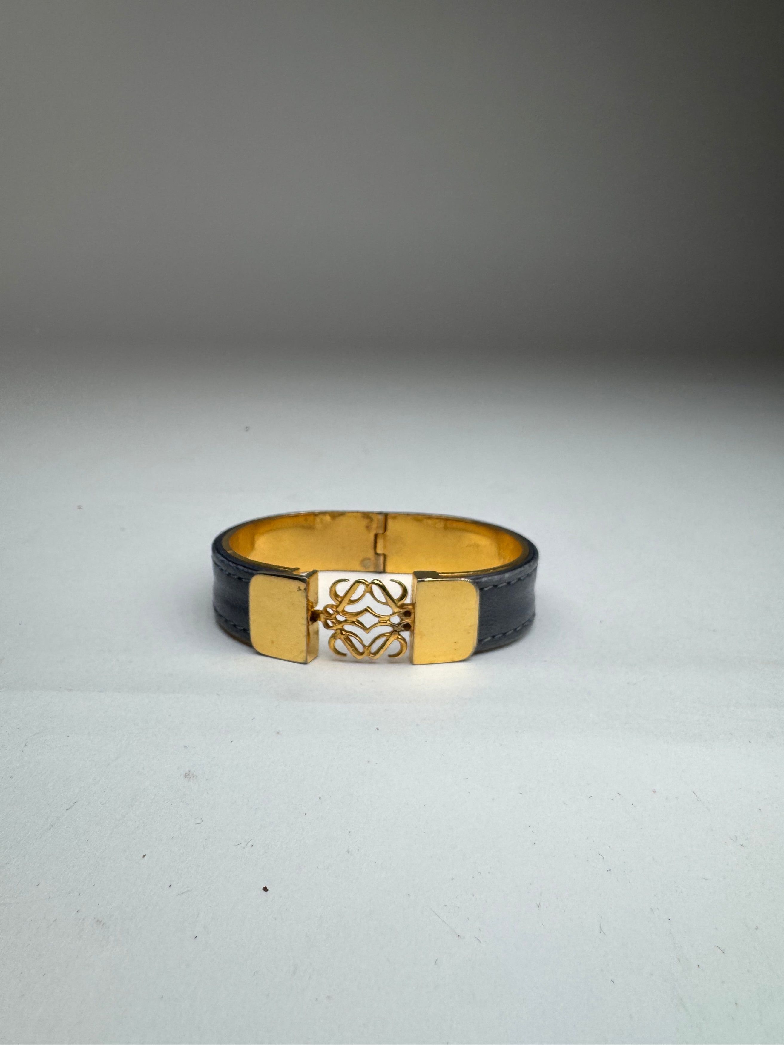 Loewe Vintage Anagram Bracelet Golden Blue Size ONE SIZE - 1 Thumbnail