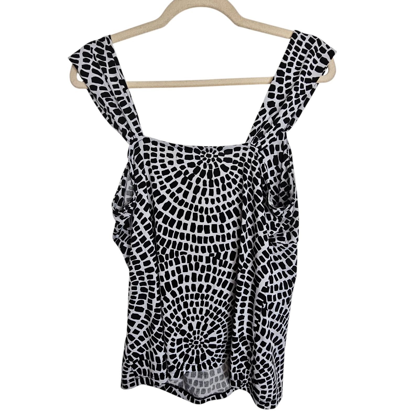 White House Black Market White House Black Market Womens Geometric Babydoll Tank Top Size L / US 10 / IT 46 - 7 Thumbnail