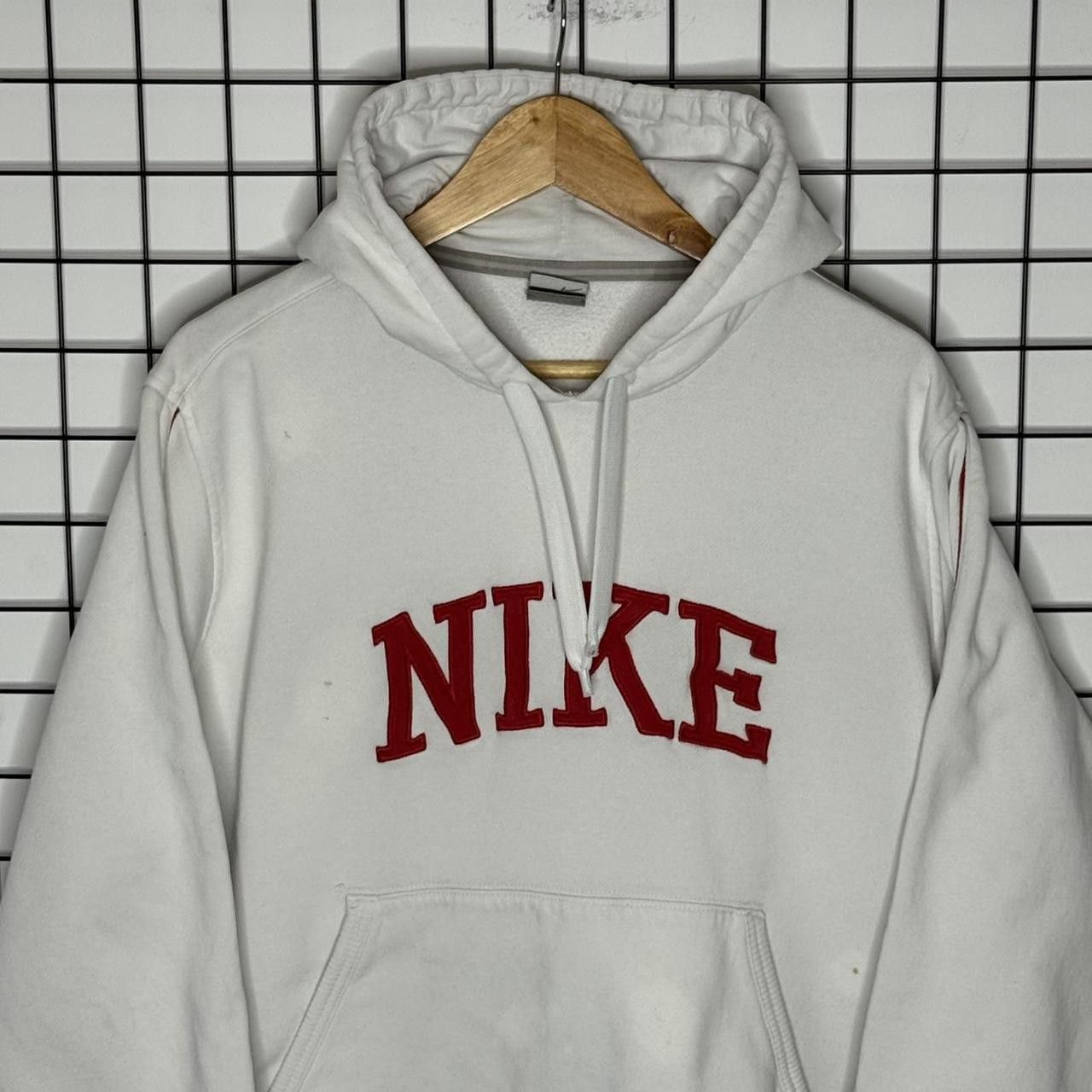 Nike Nike Vintage Spellout Hoodie Sweatshirt White Red Size US M / EU 48-50 / 2 - 3 Thumbnail