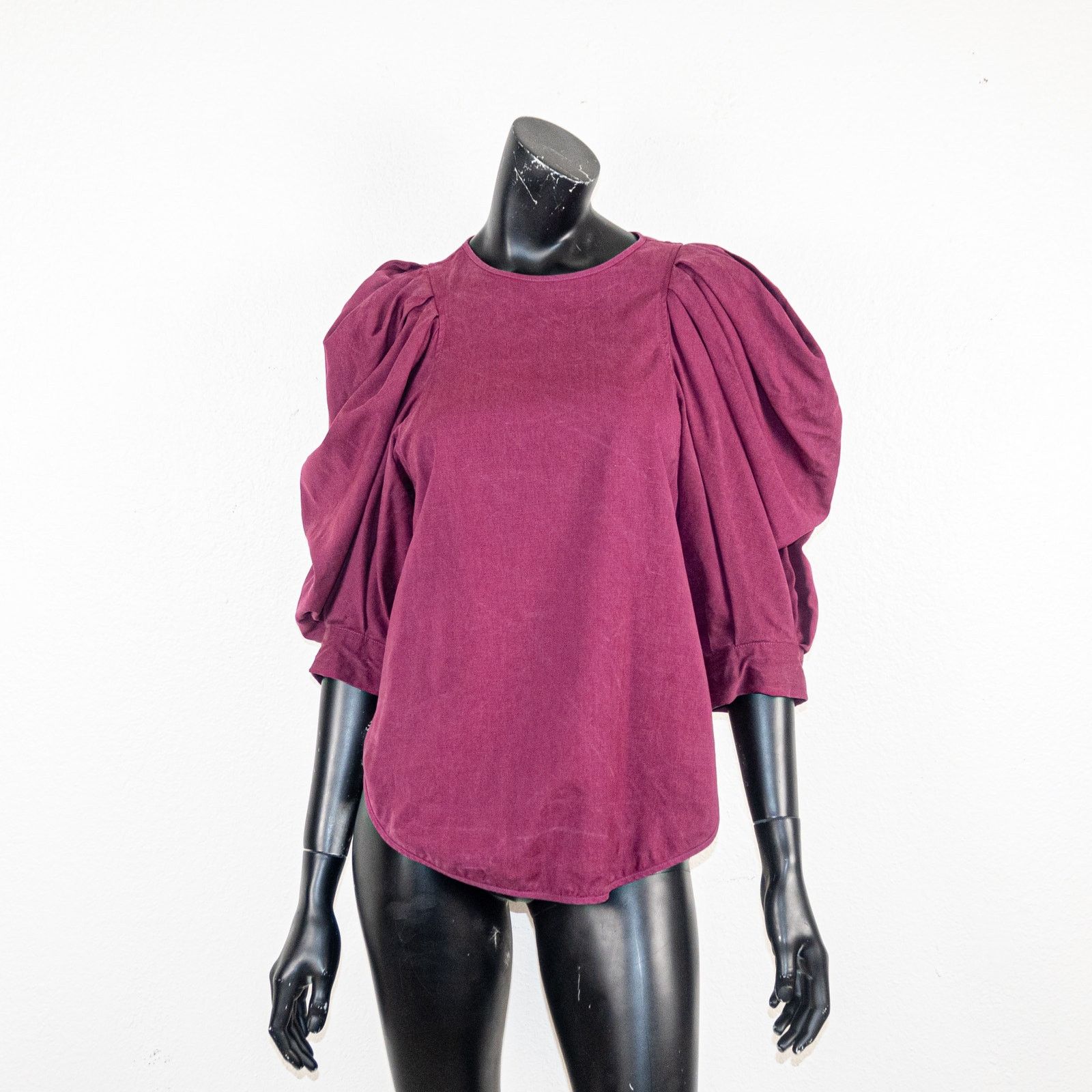 Isabel Marant ISABEL MARANT $805 Surya Balloon Sleeve Crepe Top size 42 Size M / US 6-8 / IT 42-44 - 2 Thumbnail