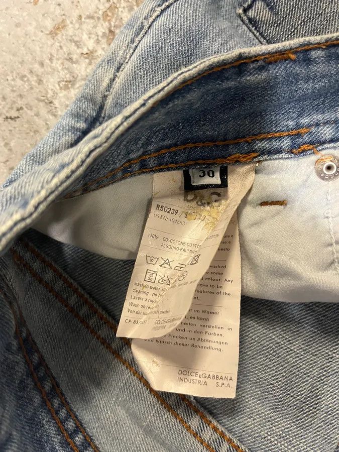 Dolce & Gabbana 2000s Dolce & Gabbana Patches Blue Denim Jeans Size US 31 - 11 Thumbnail