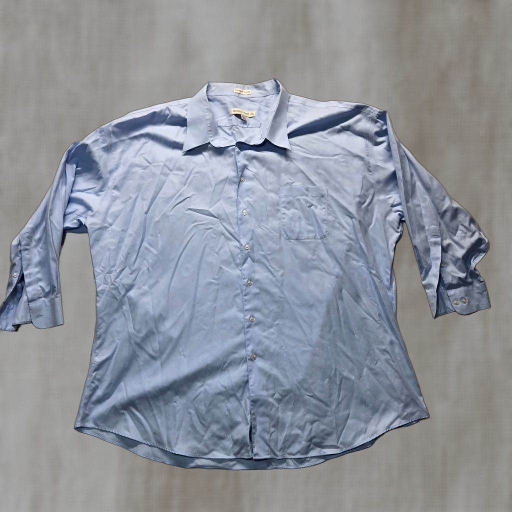 Pronto Uomo Pronto Uomo Shirt Men 22 Button-Up Solid Blue Long Sleeve Casual 34/35 Regular Woman? Size US XXL / EU 58 / 5 - 1 Thumbnail