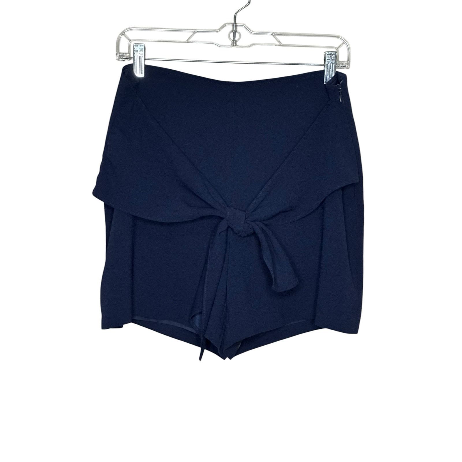 Trina Turk Trina Turk blue front bow high rise dress shorts size 8 Size 30" / US 8 / IT 44 - 1 Thumbnail