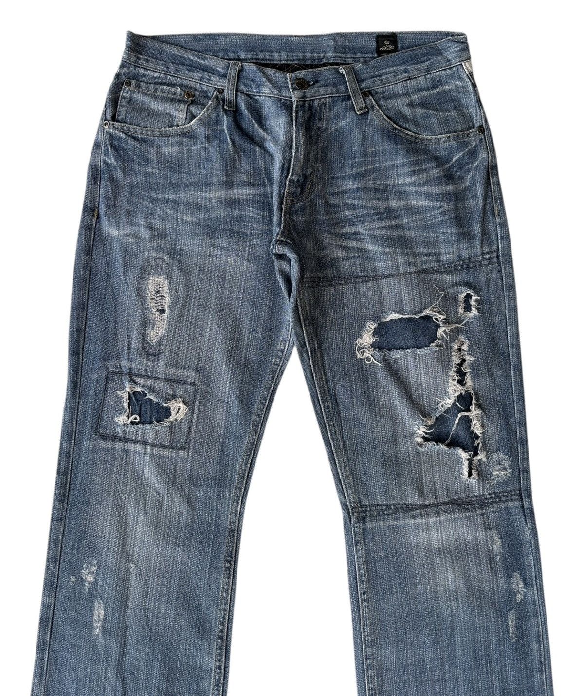 Hysteric Glamour × Le Grande Bleu (L.G.B.) × Undercover Vintage Semantic Design Patchwork Distressed Denim Jean Size US 33 - 4 Thumbnail