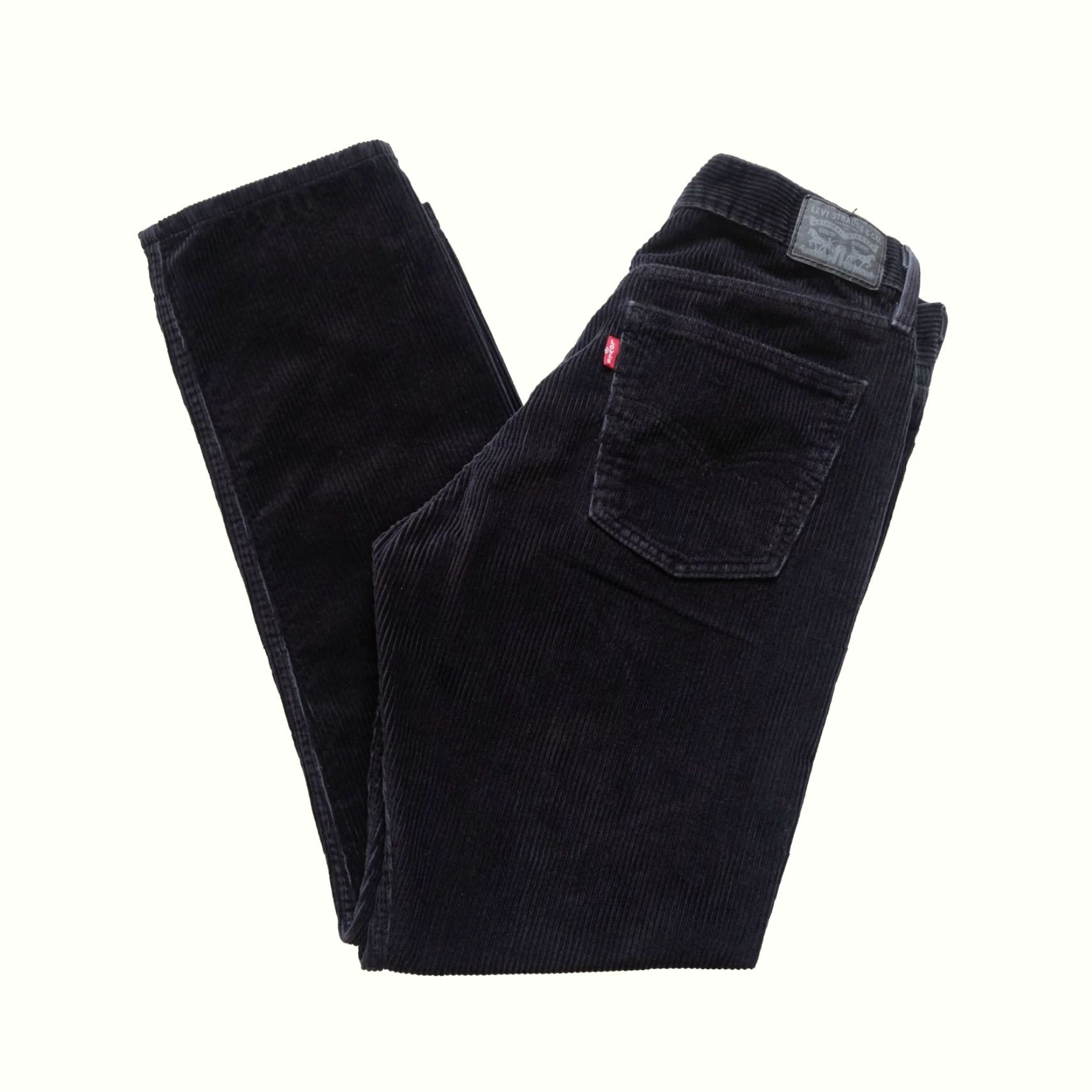 Levi's VINTAGE LEVI’S STRAUSS CORDUROY BLACK PANTS 90s Y2K RETRO CORE JEANS 2007 MEN 29x30 Size US 29 - 2 Thumbnail