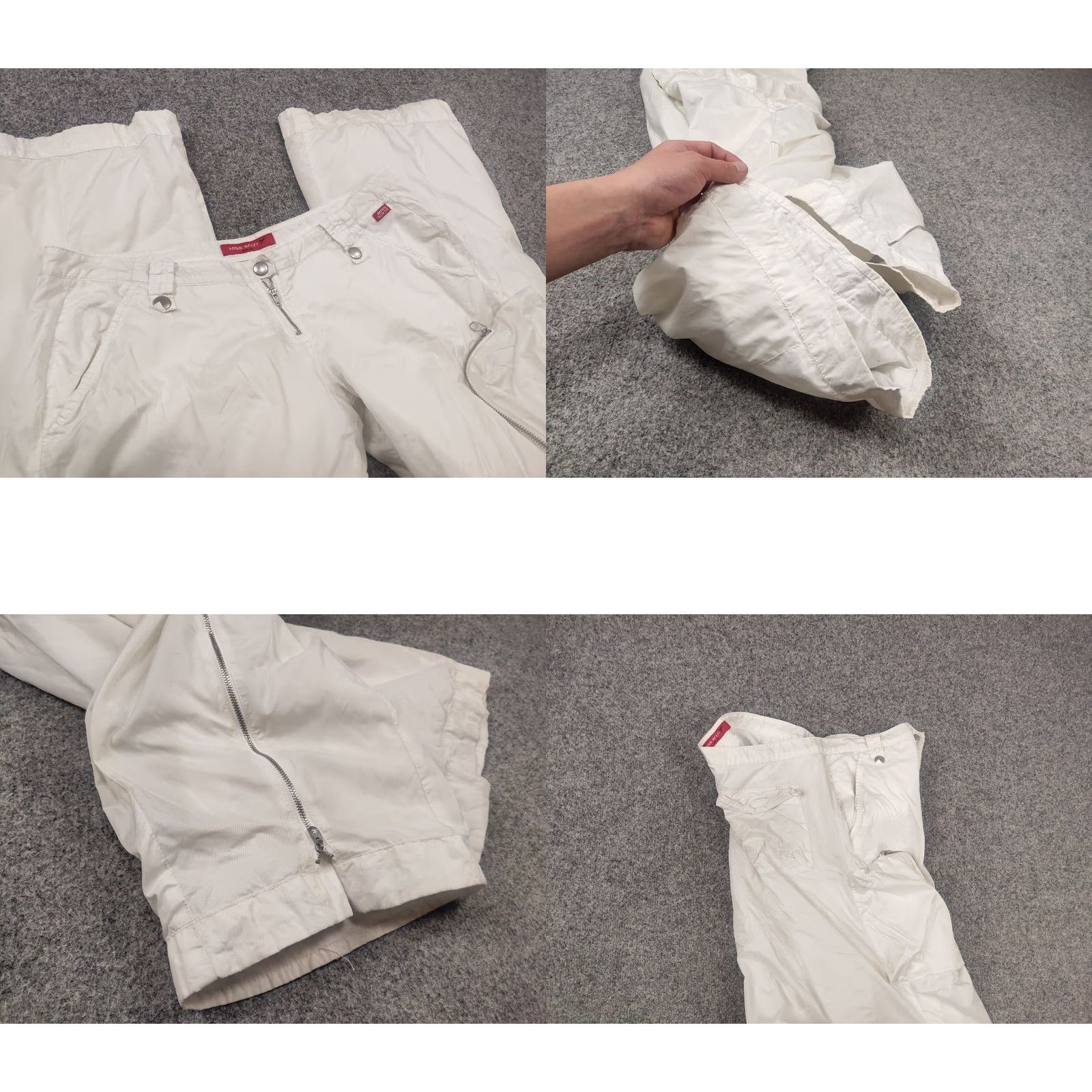 Miss Sixty VINTAGE Miss Sixty White Parachute Cargo Pants Size 30" / US 8 / IT 44 - 9 Thumbnail