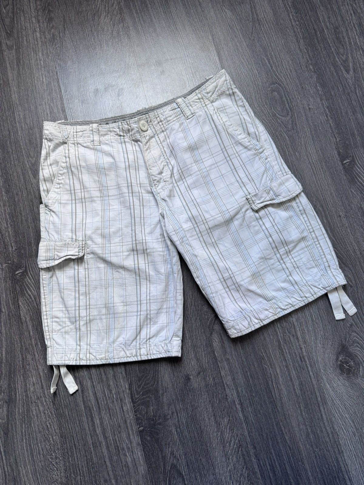 Nike × Vintage 00s Vintage Nike Shorts Check Avantgarde Size US 32 / EU 48 - 2 Thumbnail