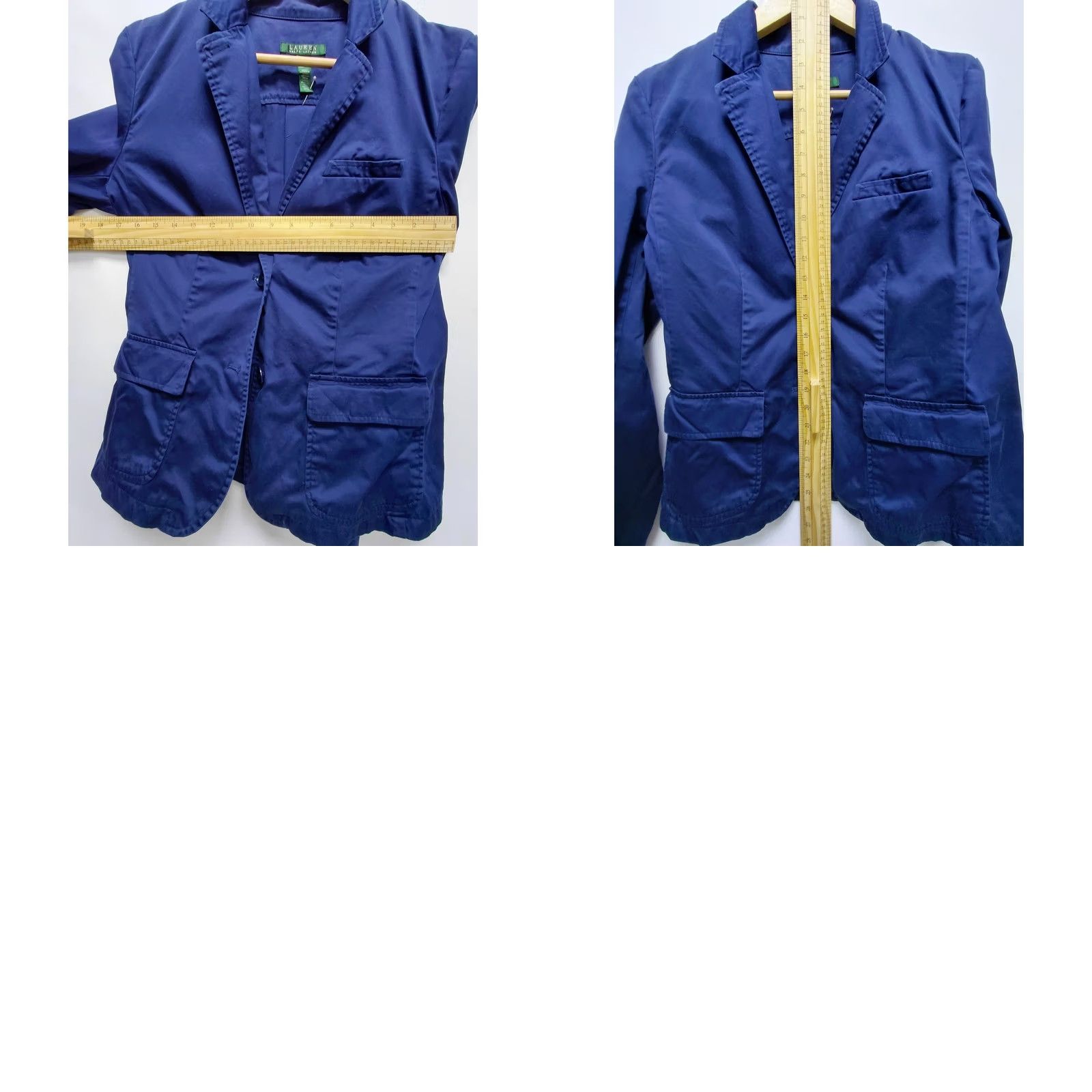 Ralph Lauren Lauren Ralph Lauren Cotton Blazer Blue Women Solid Long Sleeve Size 10 Blazer Size L / US 10 / IT 46 - 9 Thumbnail