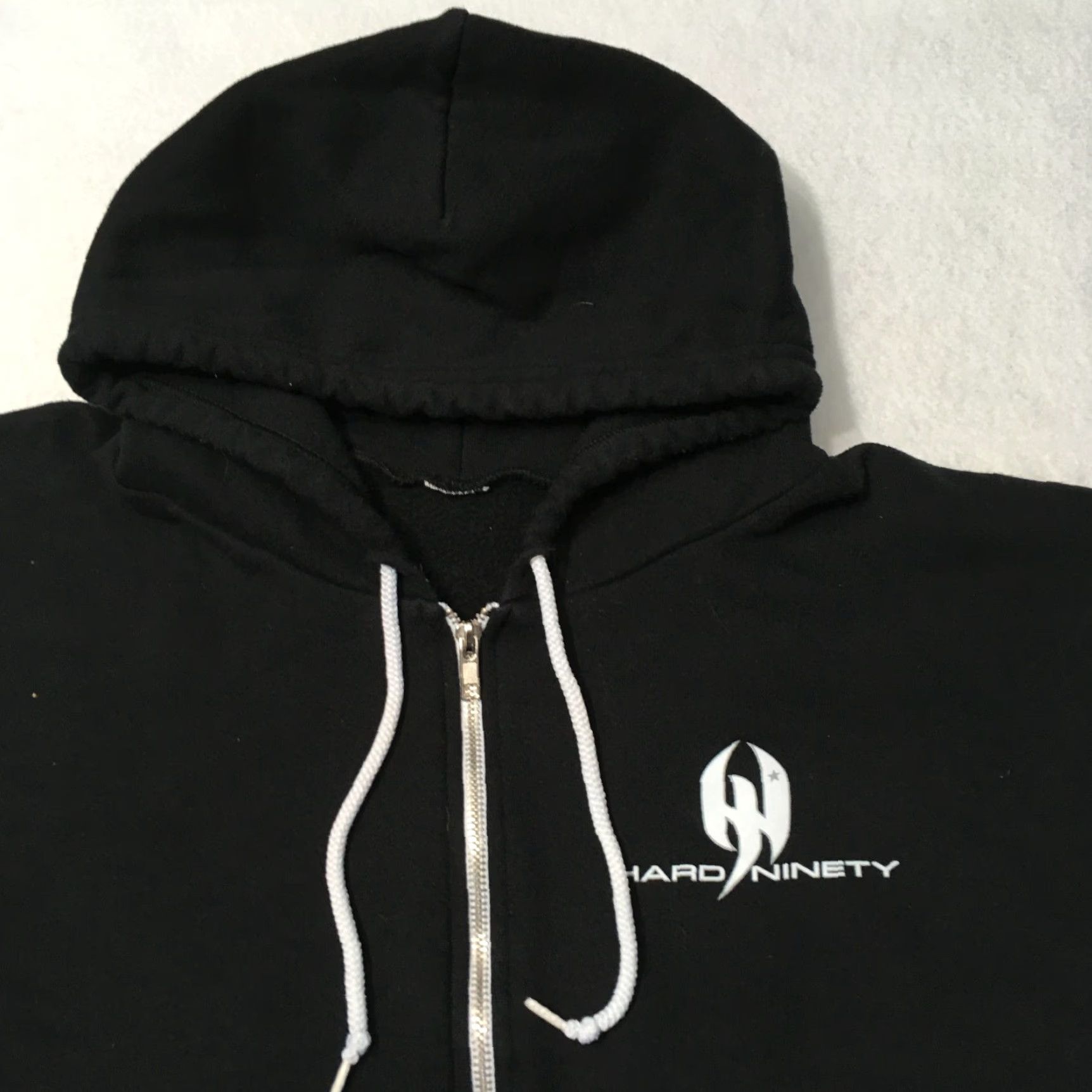 Vintage Surf Shop Hoodie Men 2XL Zip Up Sweatshirt BLACK Distressed Pocket Baseball 90s Beach City Outdoor Graphic Print Crew Neck Hooded Sweatshirt Glove? Size US XXL / EU 58 / 5 - 2 Thumbnail