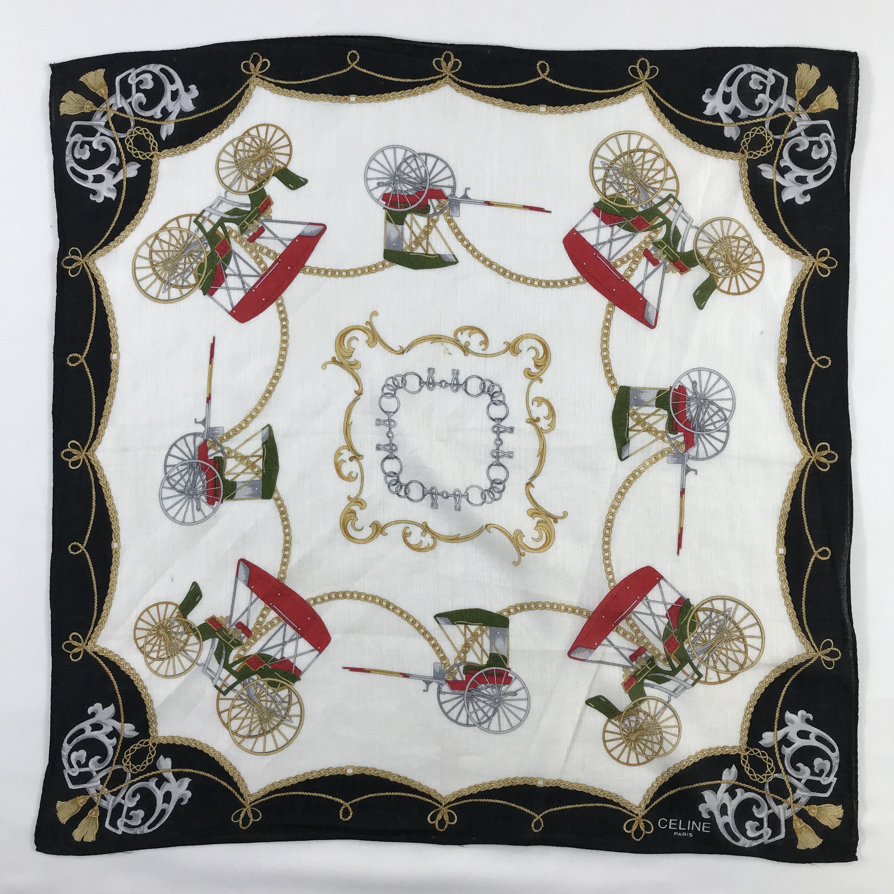 Celine × Vintage Celine Bandana / Handkerchief / Neckerchief - S786 Size ONE SIZE - 1 Thumbnail