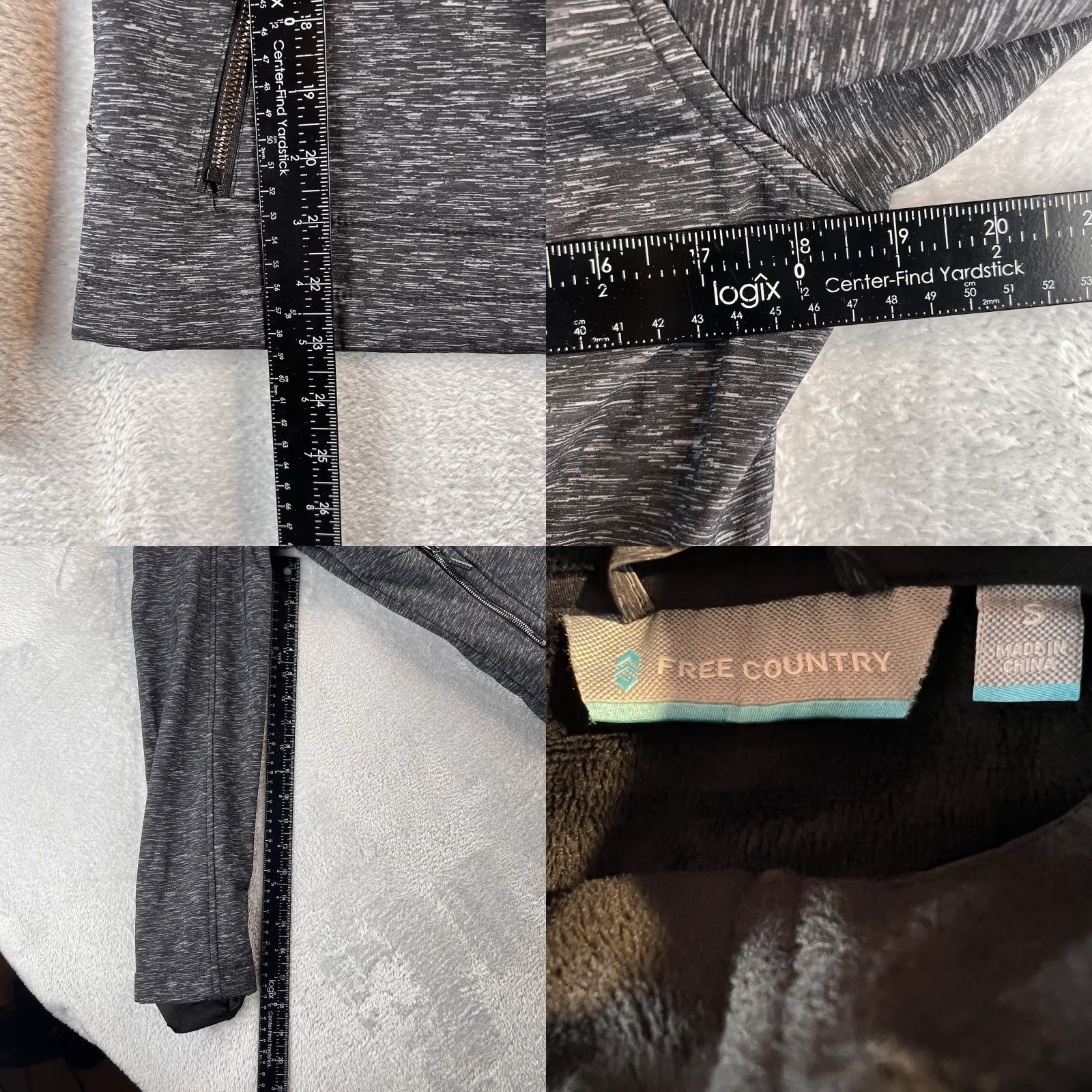 Free Country Free Country Women's Gray Black Super Softshell Storm Cuff Jacket S Tech Jacket Womens Size S / US 4 / IT 40 - 8 Thumbnail