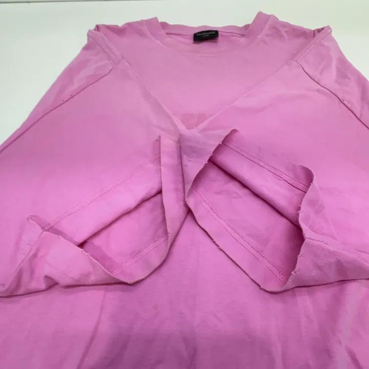 Balenciaga Balenciaga Balenciaga Vintage Logo Distressed TShirt Pink Size US M / EU 48-50 / 2 - 4 Thumbnail