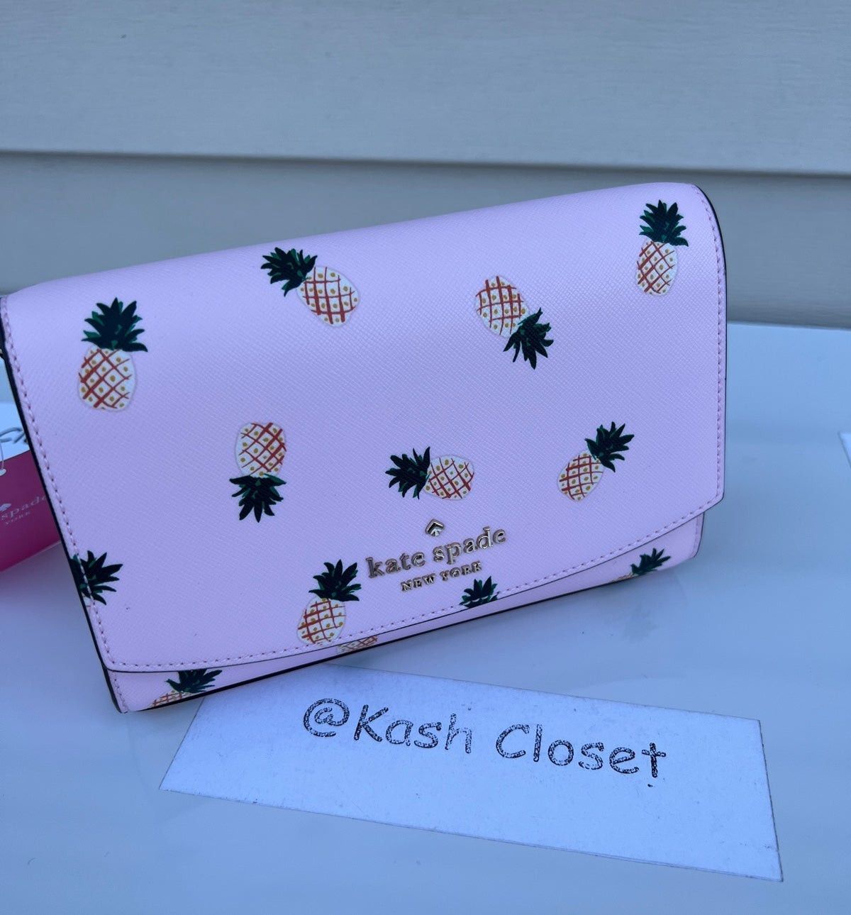Kate Spade Staci Pineapple Printed Small Flap Crossbody Pi
