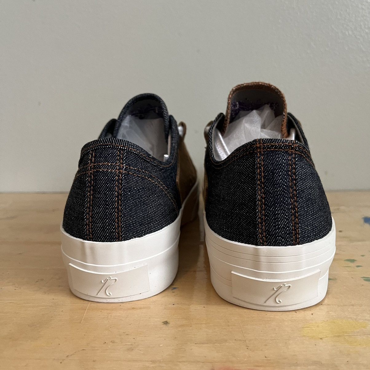 Needles SS22 9 oz. Denim Suede Ghillie Sneaker Size US 8.5 / EU 41-42 - 12 Thumbnail