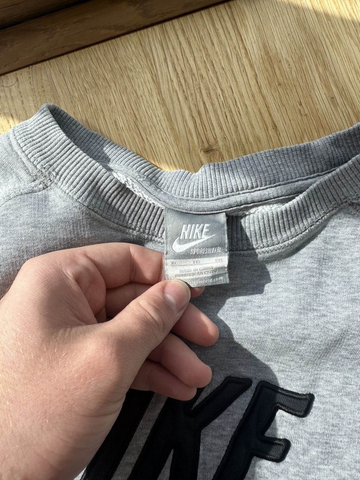 Nike × Vintage Nike vintage 90s sweatshirt grey Size US XL / EU 56 / 4 - 6 Thumbnail