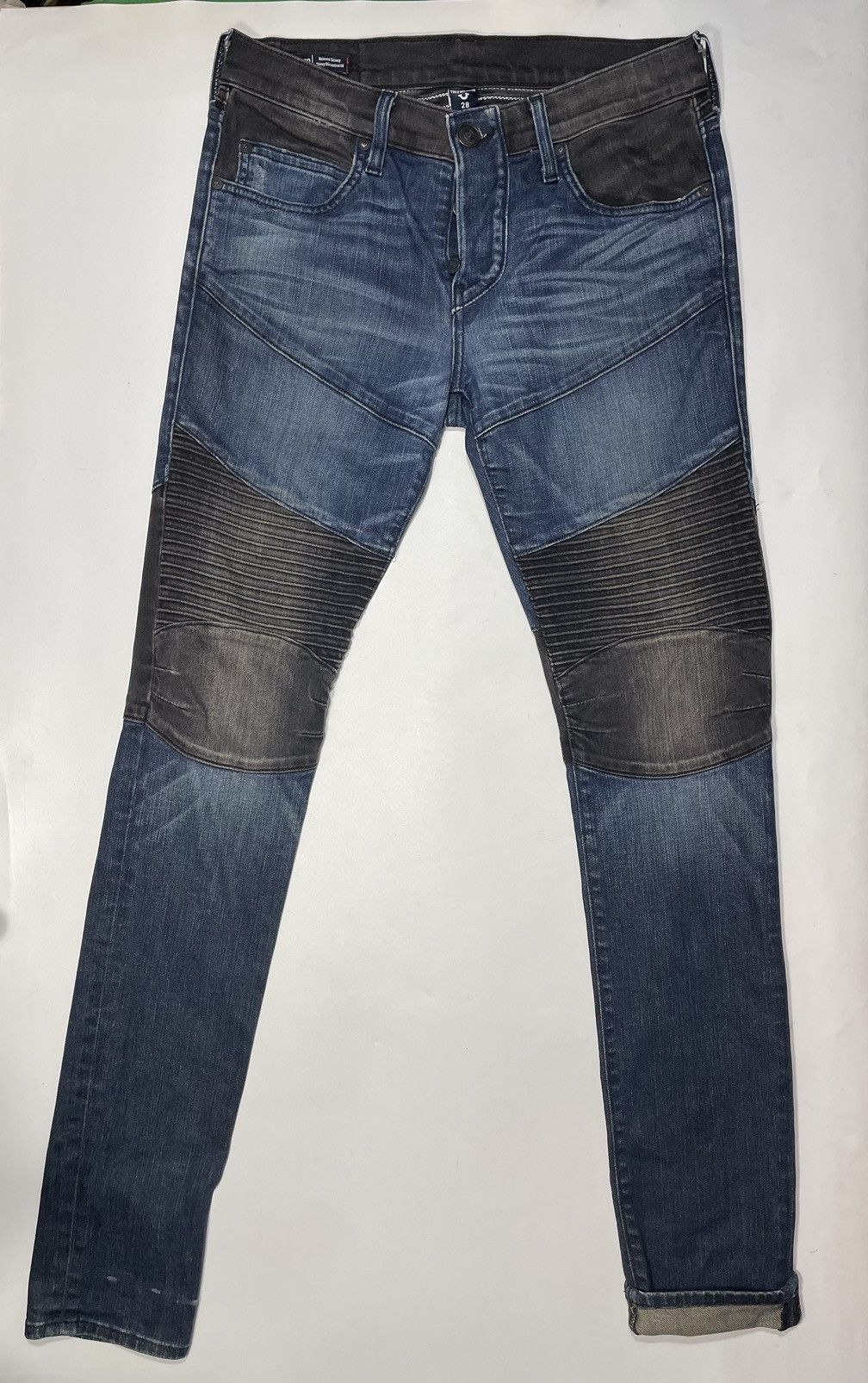 True Religion Vtg True Religion Rocco ripstop distress biker denim skinny Size US 28 / EU 44 - 3 Thumbnail