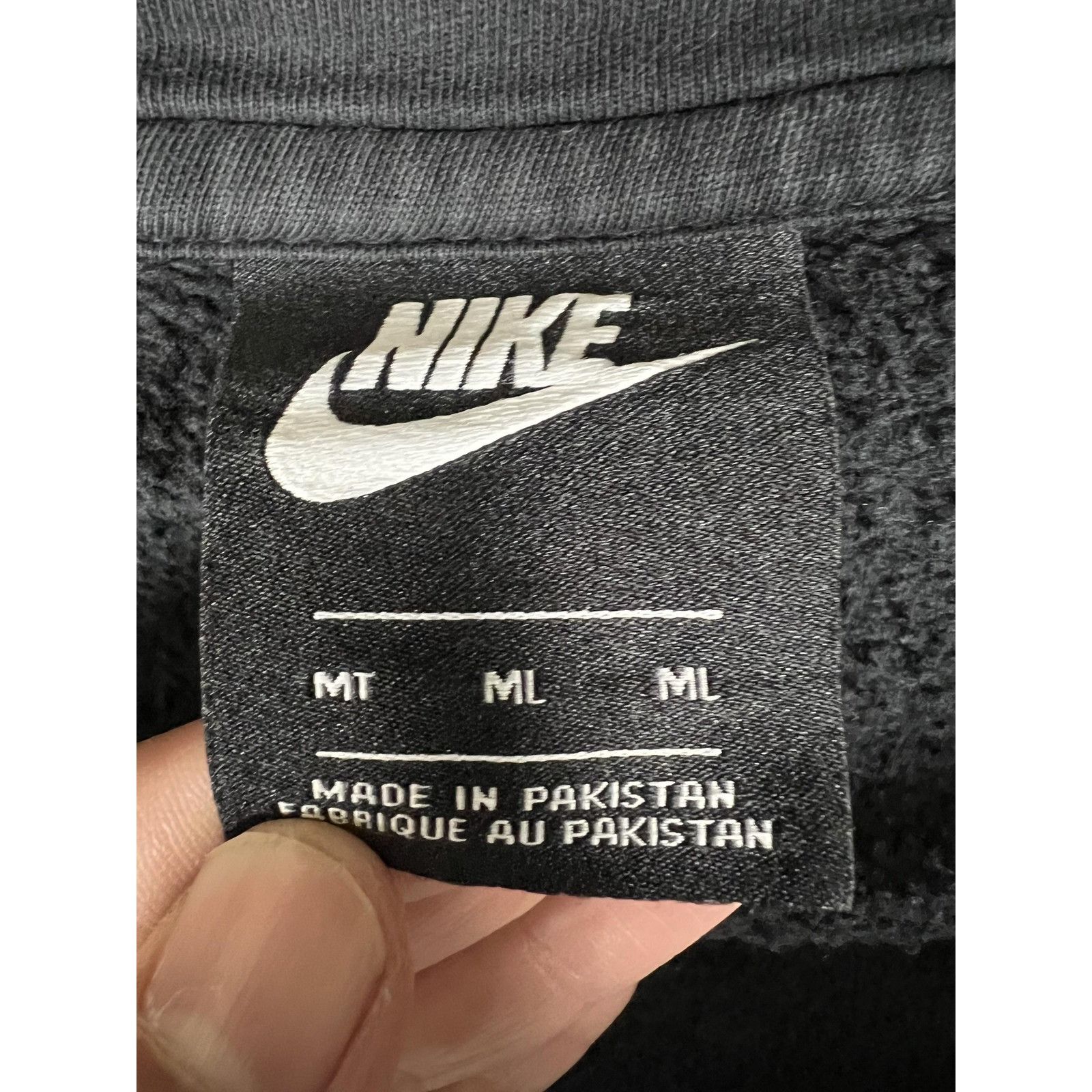 Nike VTG Nike Hoodie Women's M Black Full Zip Fleece Swoosh Logo Size M / US 6-8 / IT 42-44 - 7 Thumbnail