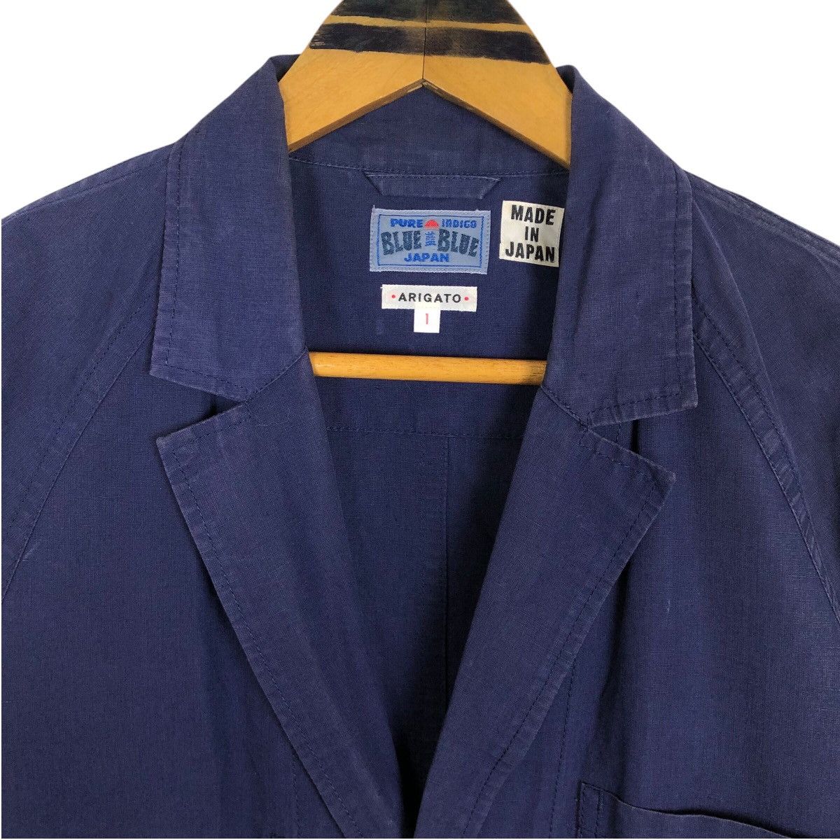 Blue Blue Japan × Indigo × Japanese Brand Vintage Blue Blue Japan Arigato Pure Indigo Long Coat Size US M / EU 48-50 / 2 - 4 Thumbnail
