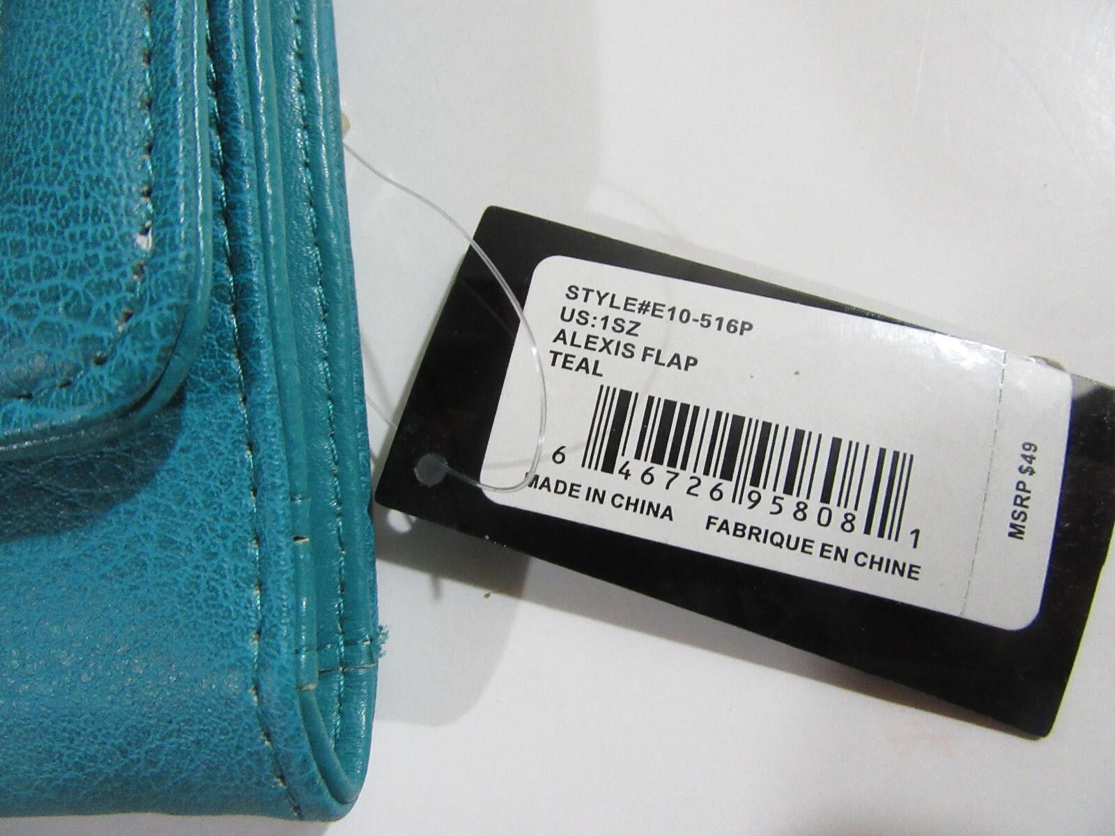 United Colors Of Benetton bebe Alexis Flap Logo Wallet Teal - READ Size ONE SIZE - 7 Thumbnail