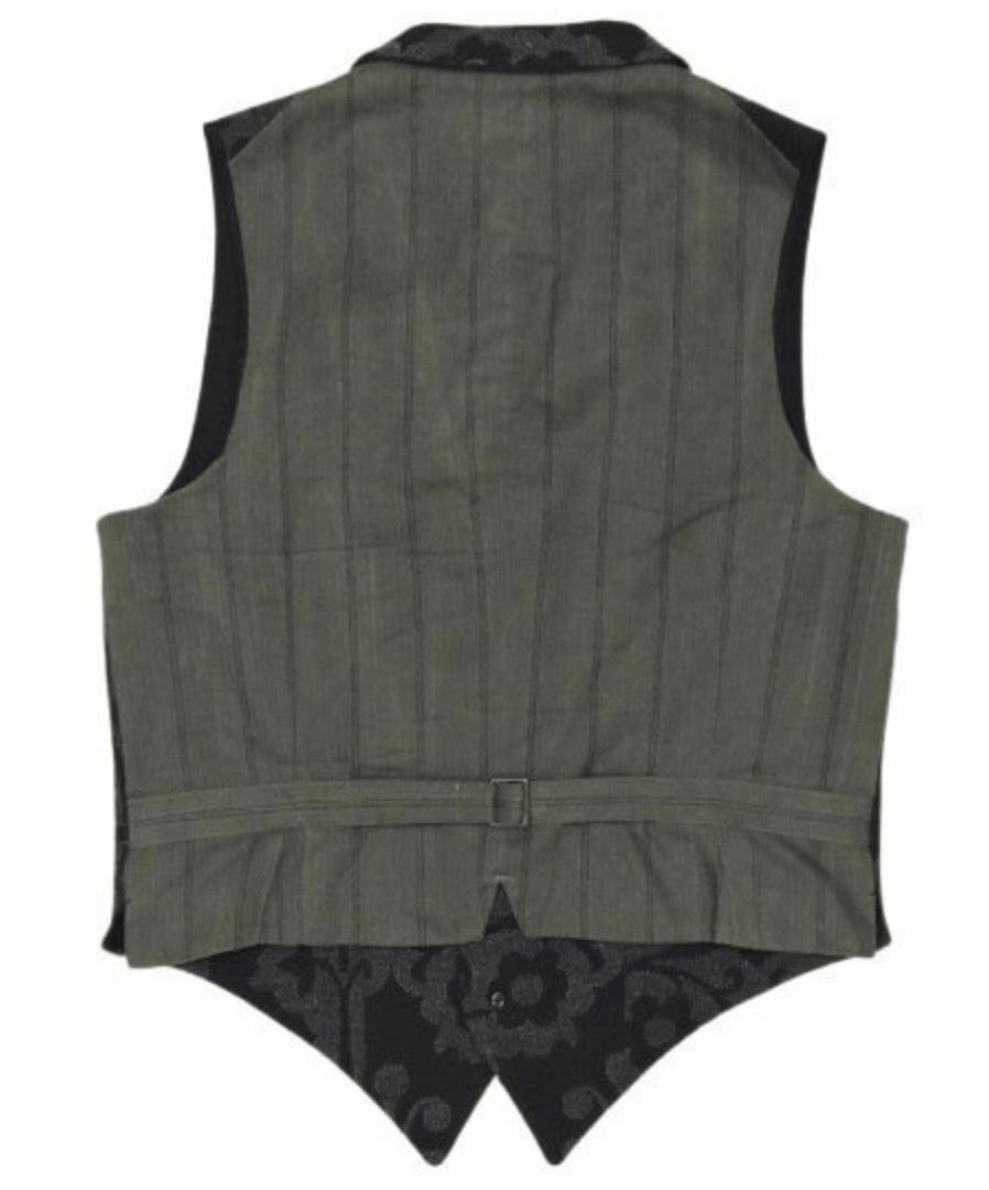 Yohji Yamamoto Yohji Yamamoto Pour Homme INDIAN LEFT DECORATIVE CLOTH VEST Size US M / EU 48-50 / 2 - 3 Thumbnail
