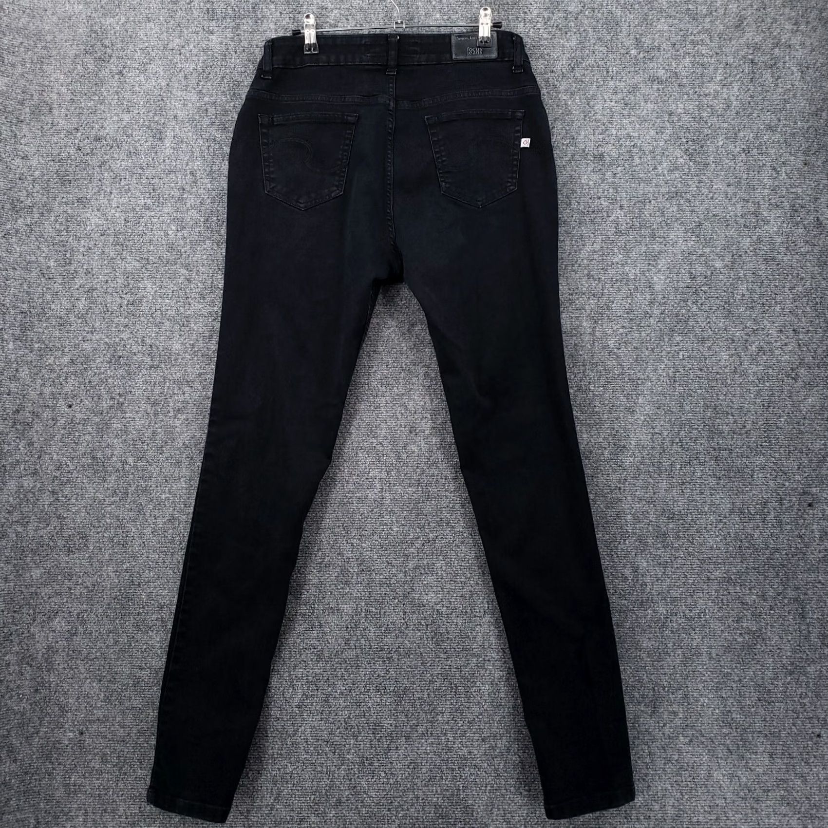 Denime Focus Jeans Womens Size 34 Mid Rise Skinny Leg Dark Wash Black Denim Jeans Size 24" / US 00 / IT 34 - 3 Thumbnail