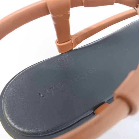 Lafayette 148 LAFAYETTE148 Copper Calfskin Leather City Sandals - US8.5 Size US 8.5 / IT 38.5 - 11 Thumbnail