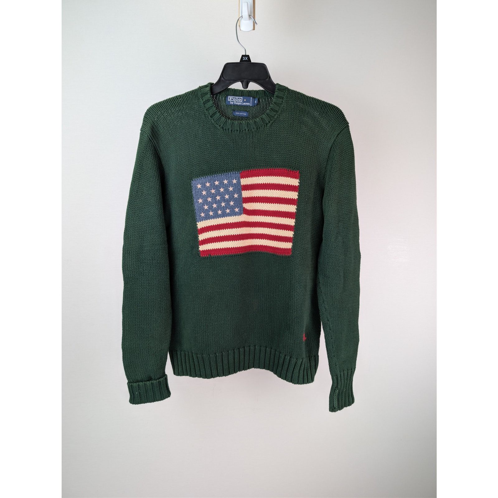 Ralph Lauren o1rshd1 CC20 flag intarsia knit sweater in Green Size US S / EU 44-46 / 1 - 1 Thumbnail
