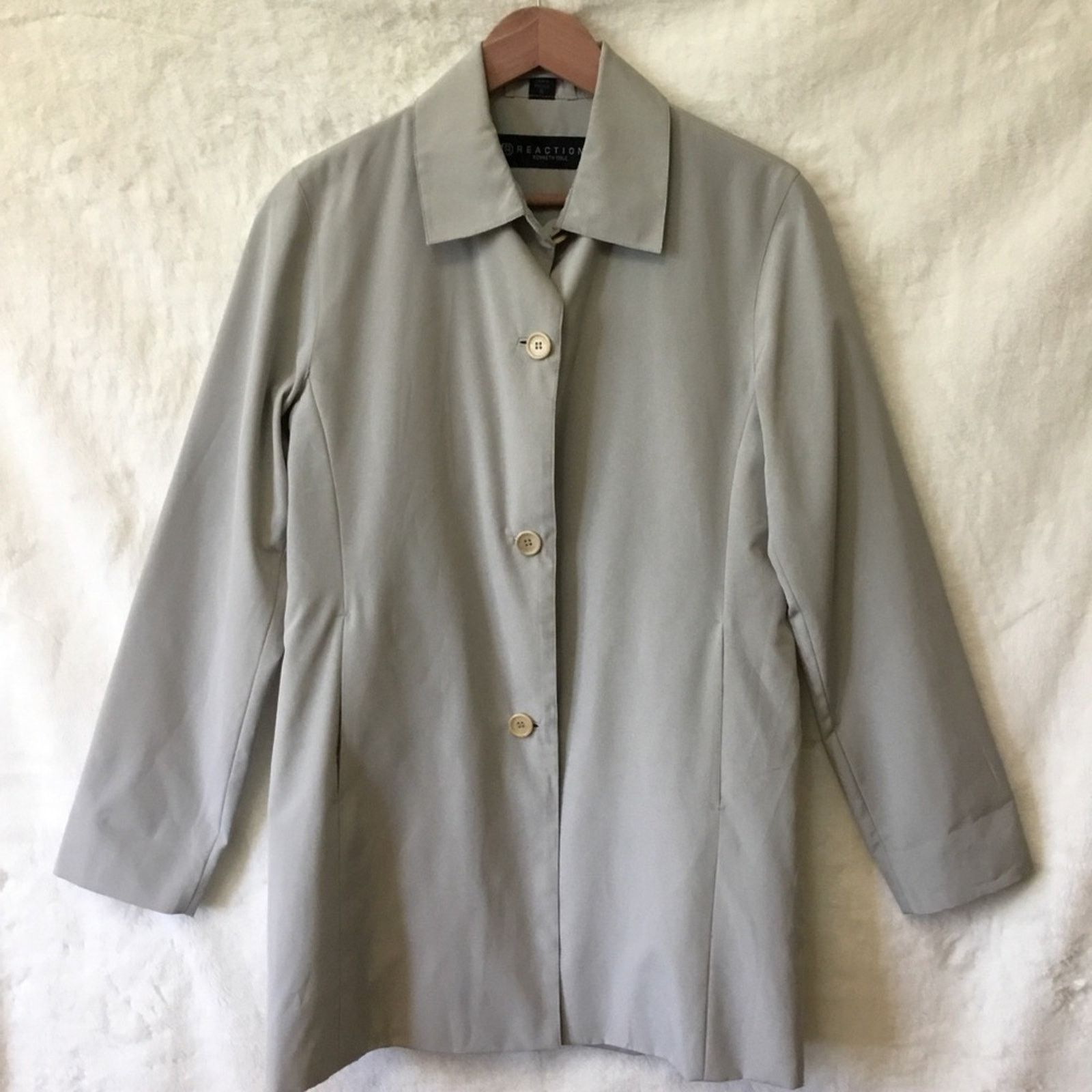 Kenneth Cole Kenneth Cole Reaction Light Gray Classic Rain Coat Size S / US 4 / IT 40 - 2 Thumbnail