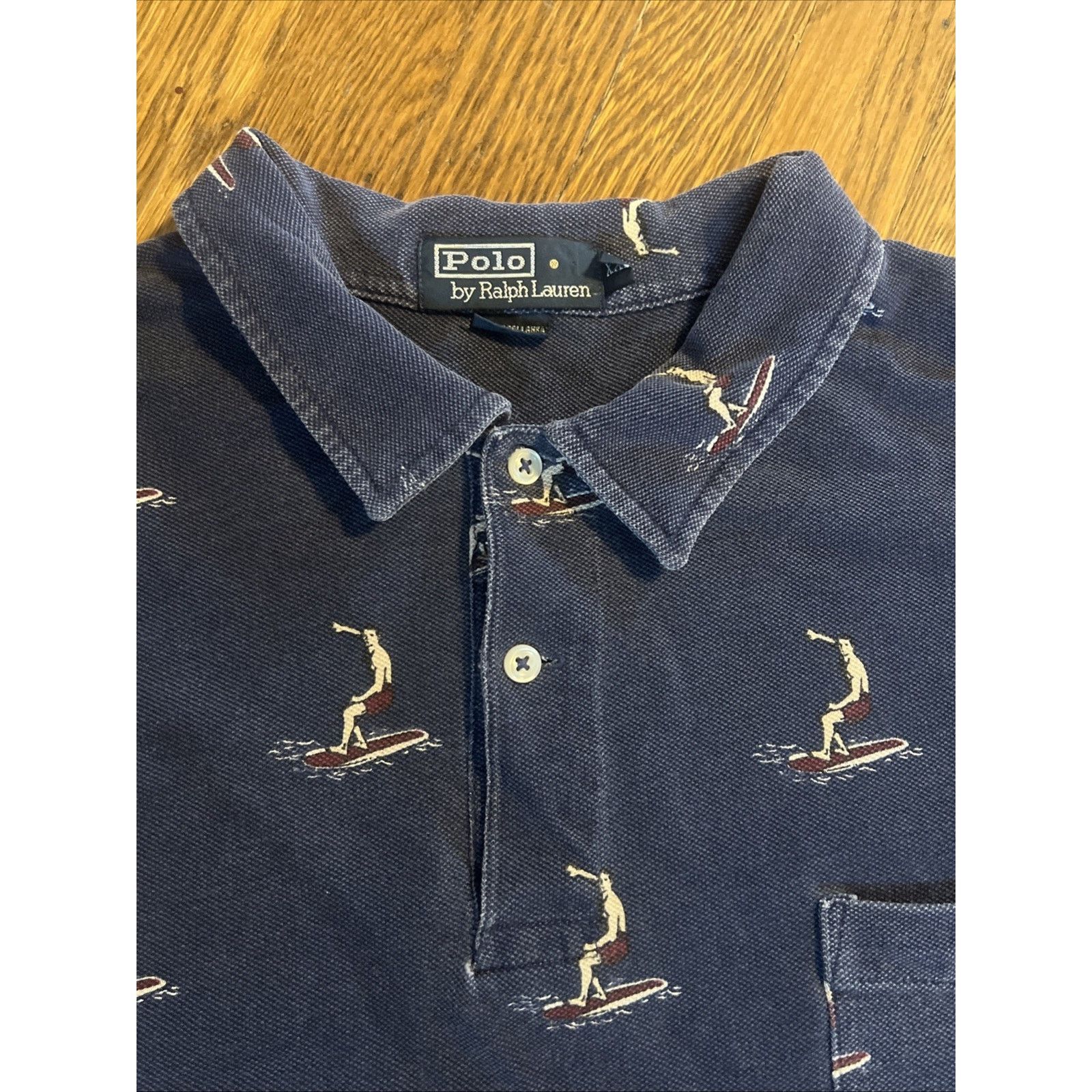 Polo Ralph Lauren Polo Ralph Lauren surf graphic Polo Collar Shirt XXL Vintage Size US XXL / EU 58 / 5 - 9 Thumbnail