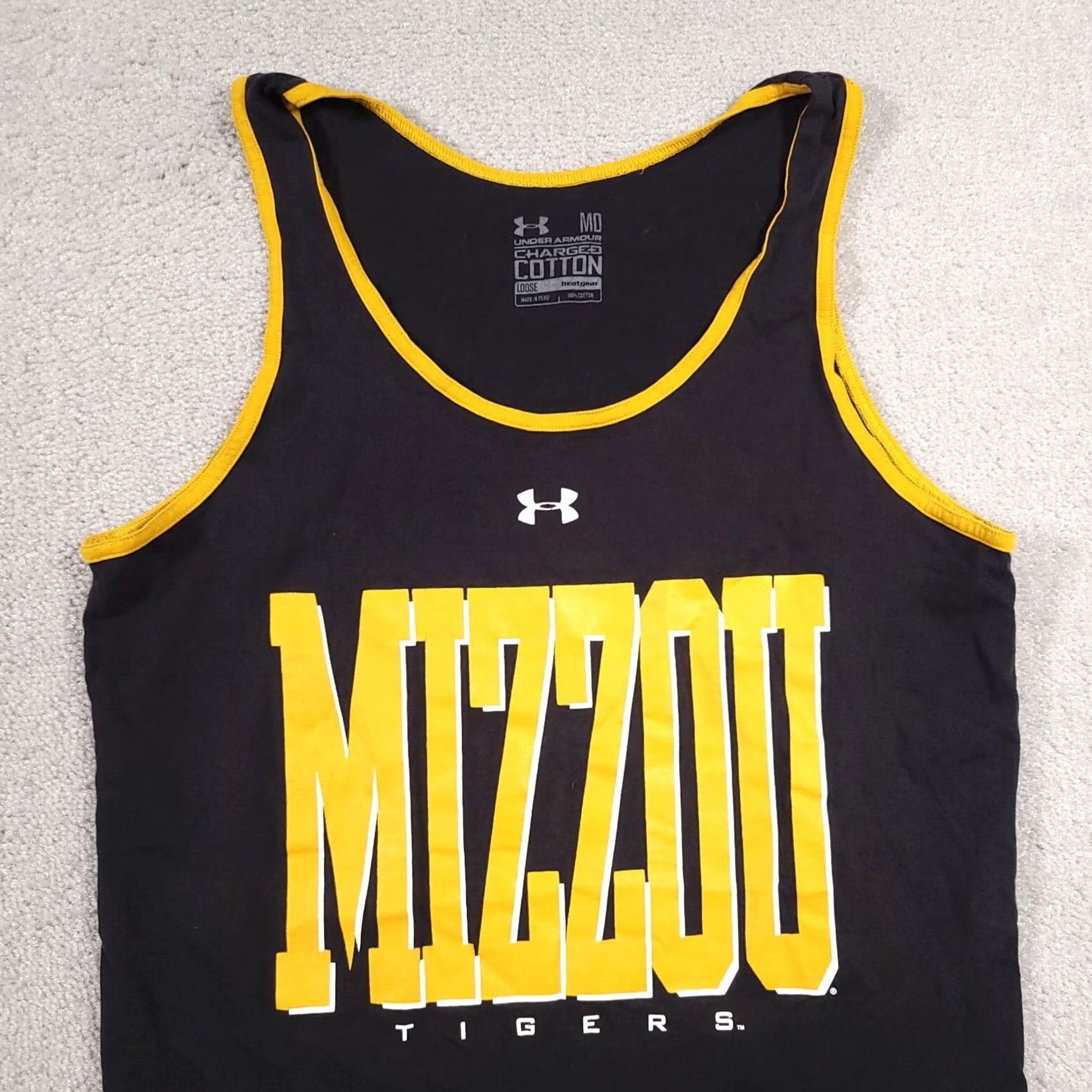 Under Armour Under armour Shirt Mens L Black Tank Charged Cotton Ncaa Mizzou Tigers Heatgear Size US L / EU 52-54 / 3 - 3 Thumbnail