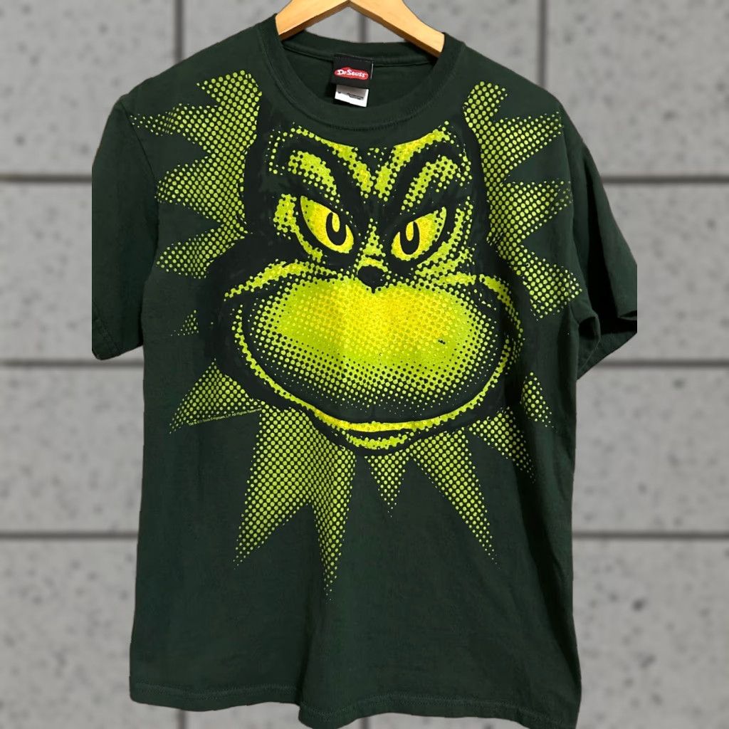 Vintage VINTAGE Dr. Suess Grinch Graphic Green Mens T-Shirt Medium Vintage Size US M / EU 48-50 / 2 - 1 Thumbnail