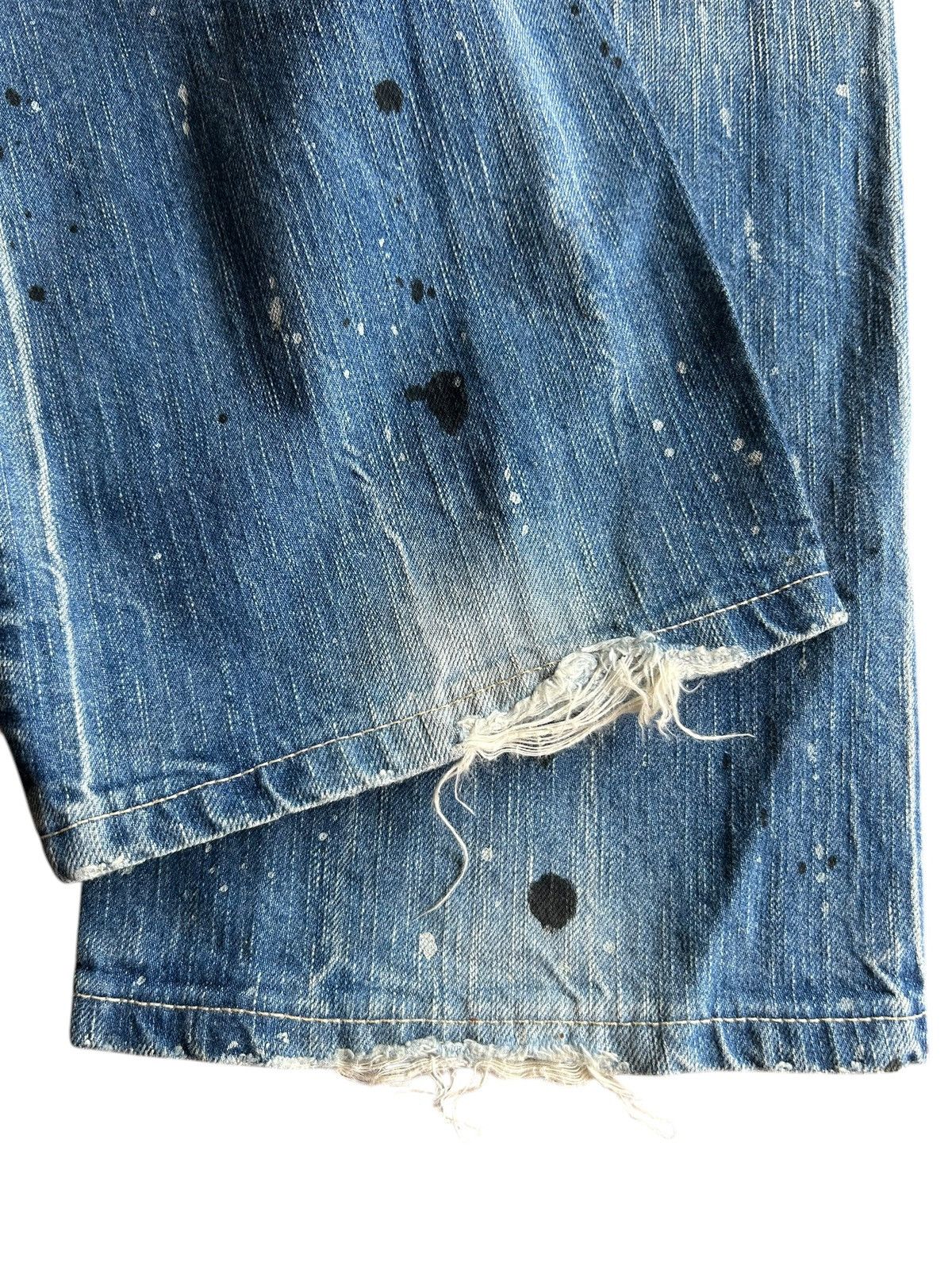 Japanese Brand × Kapital × Vintage Edwin Blue Trip Rusty Faded Distressed Denim Jeans Size US 32 / EU 48 - 10 Thumbnail