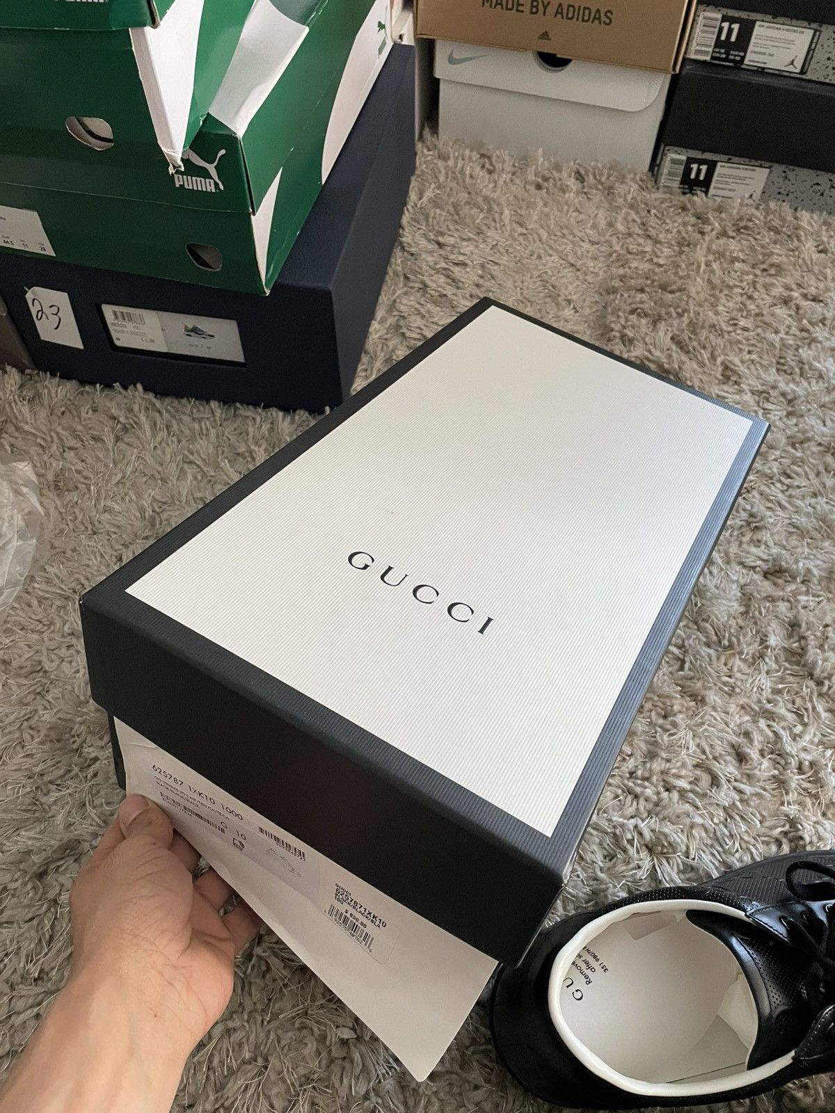 Gucci Gucci Ace Black GG Size US 10 / EU 43 - 12 Thumbnail
