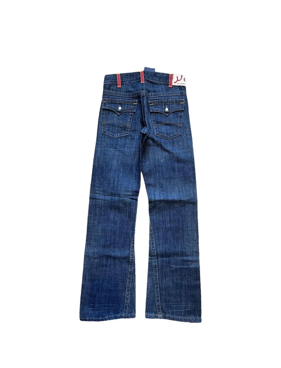 Giorgio Armani Flared Armani 00s Y2K Vintage Dirty Distressed BootCut Jeans Size US 29 - 2 Thumbnail