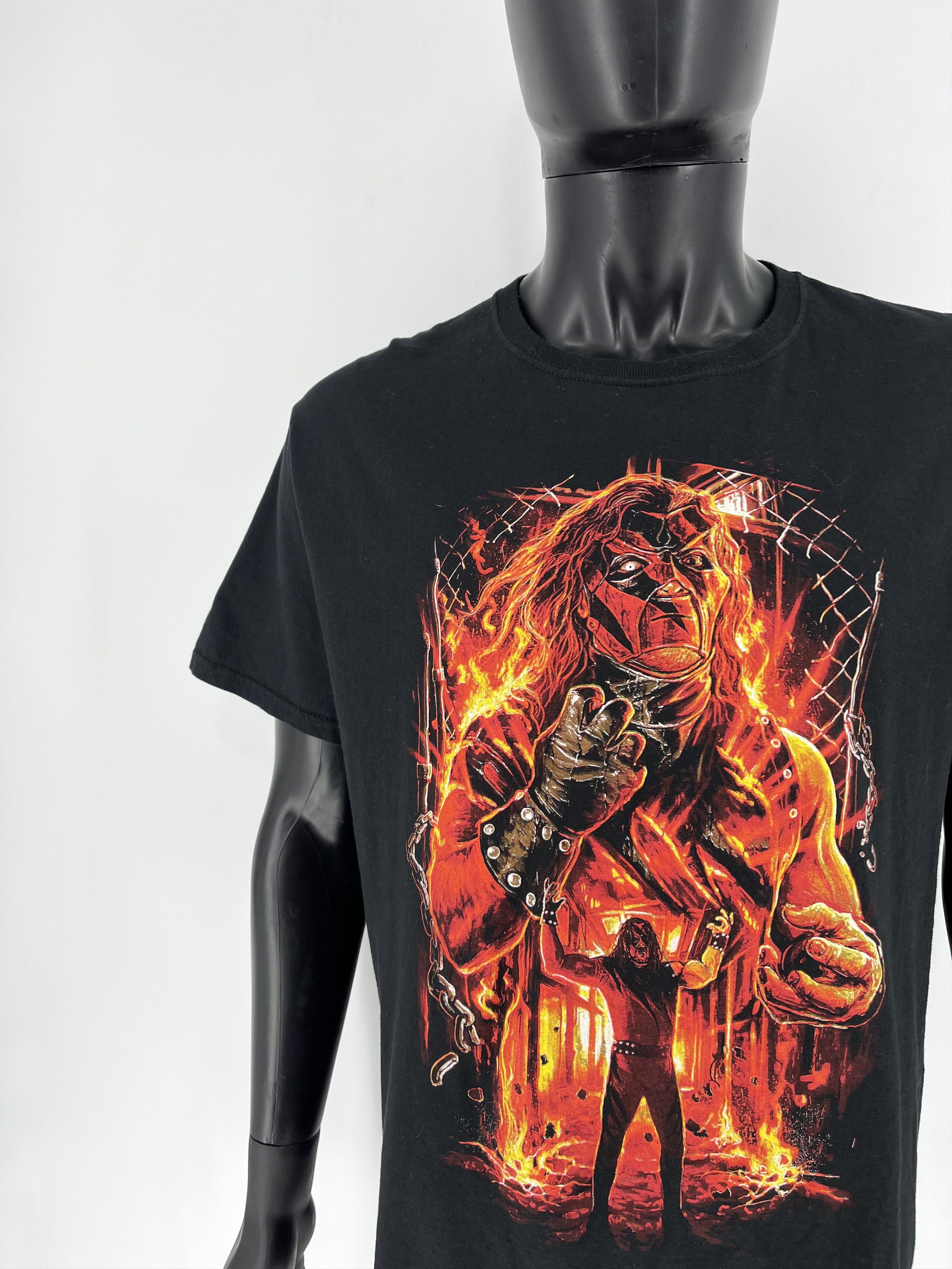 WWE × WWF WWE Authentic Kane Shirt Large Pro Wrestling Glenn Jacobs Size US XL / EU 56 / 4 - 7 Thumbnail