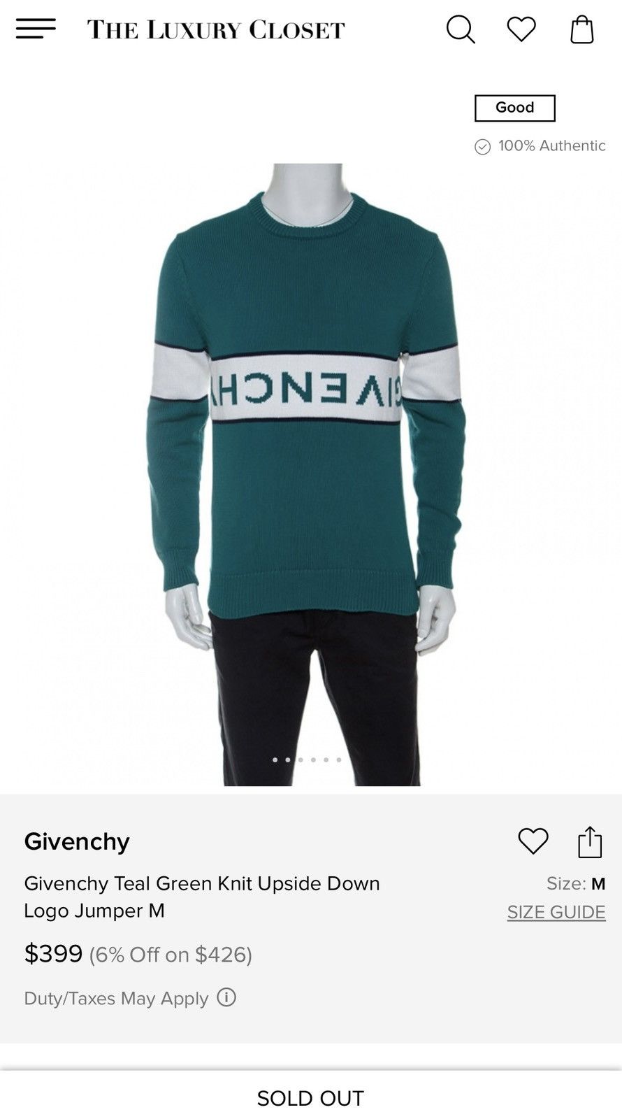 Givenchy Givenchy Men’s Sweatshirt Size US M / EU 48-50 / 2 - 15 Thumbnail