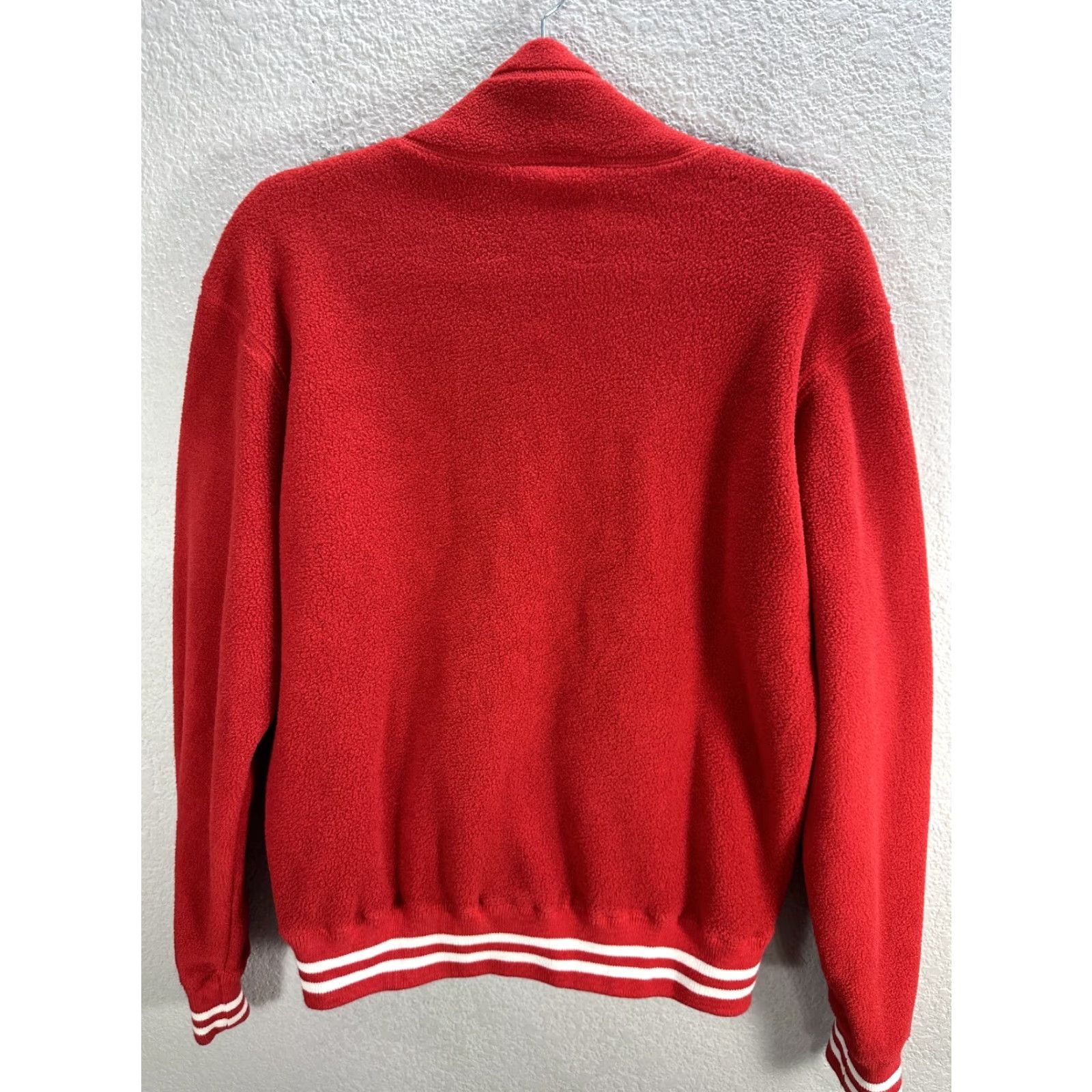DKNY VINTAGE DKNY Red Fleece Sweatshirt Pullover Kangaroo Pocket Logo Sz M Womens 1/4 Zip Size M / US 6-8 / IT 42-44 - 7 Thumbnail