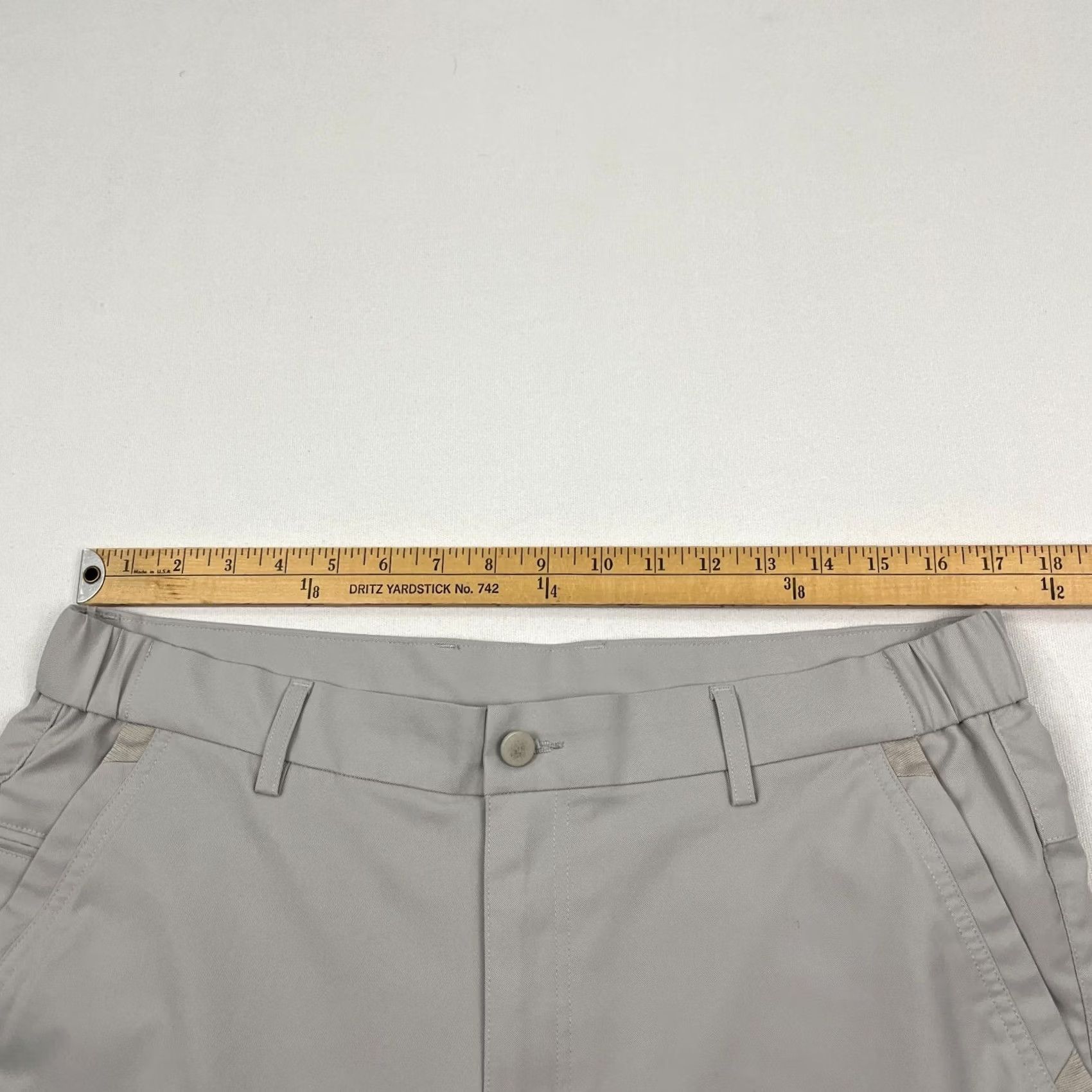 Vintage Jack Archer Jetsetter Chino Pants Mens 34 x 30 Gray Tapered Performance Golf Slimming Pockets 5-Pocket Regular Inseam 30 Size US 34 / EU 50 - 3 Thumbnail