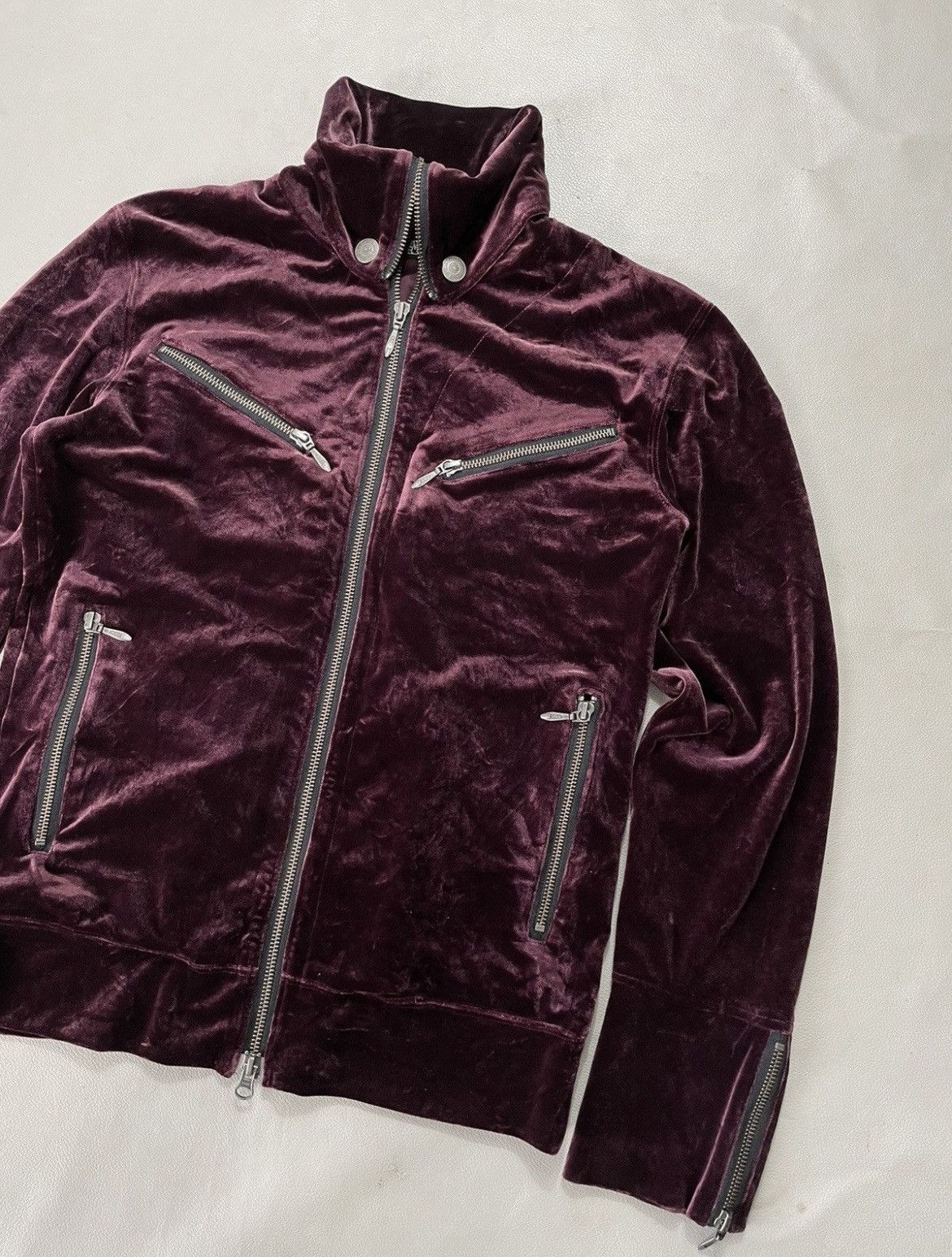 Tornado Mart Tornado Mart Multi Zip Velvet Track Jacket Size US S / EU 44-46 / 1 - 2 Thumbnail