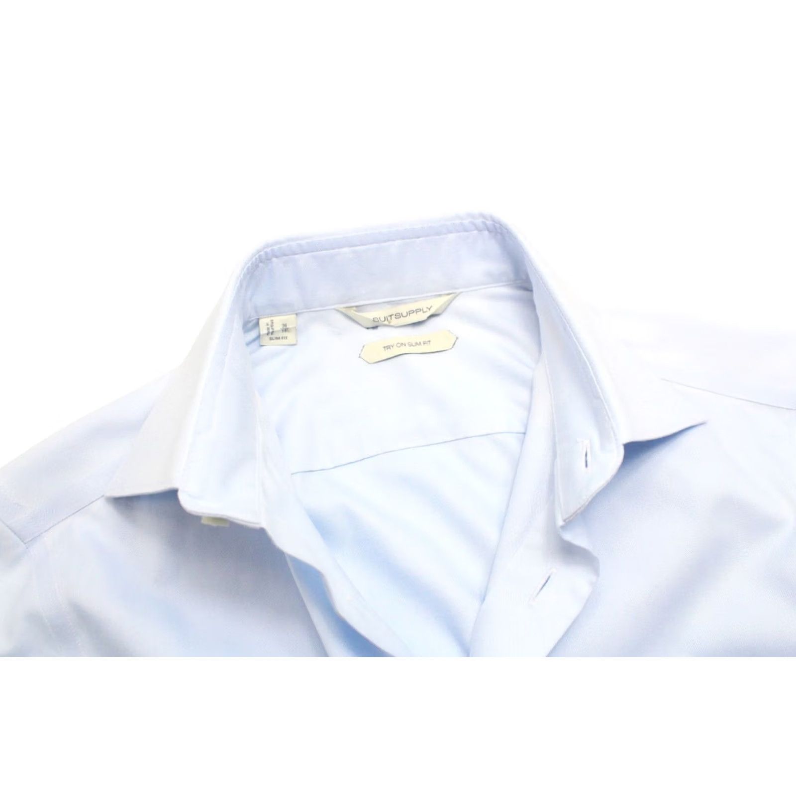 Suitsupply SUITSUPPLY Shirt Slim Fit Try On Cutaway Neck Blue 36 / 14 Formal Men's Size 36R - 4 Thumbnail