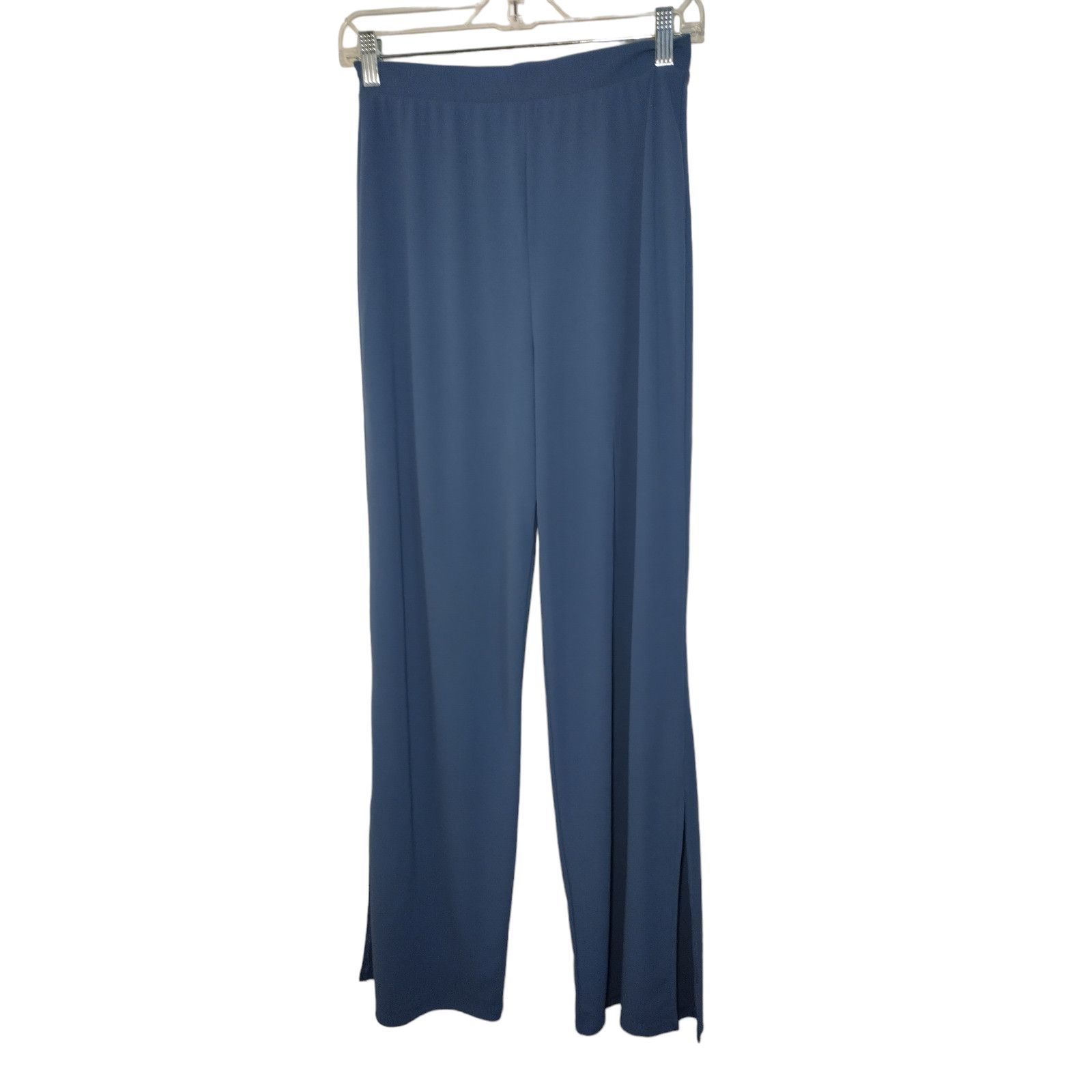 Zara ZARA Womens Ankle Pants Pull On Slit Hem Front Blue Medium Size 30" / US 8 / IT 44 - 3 Thumbnail