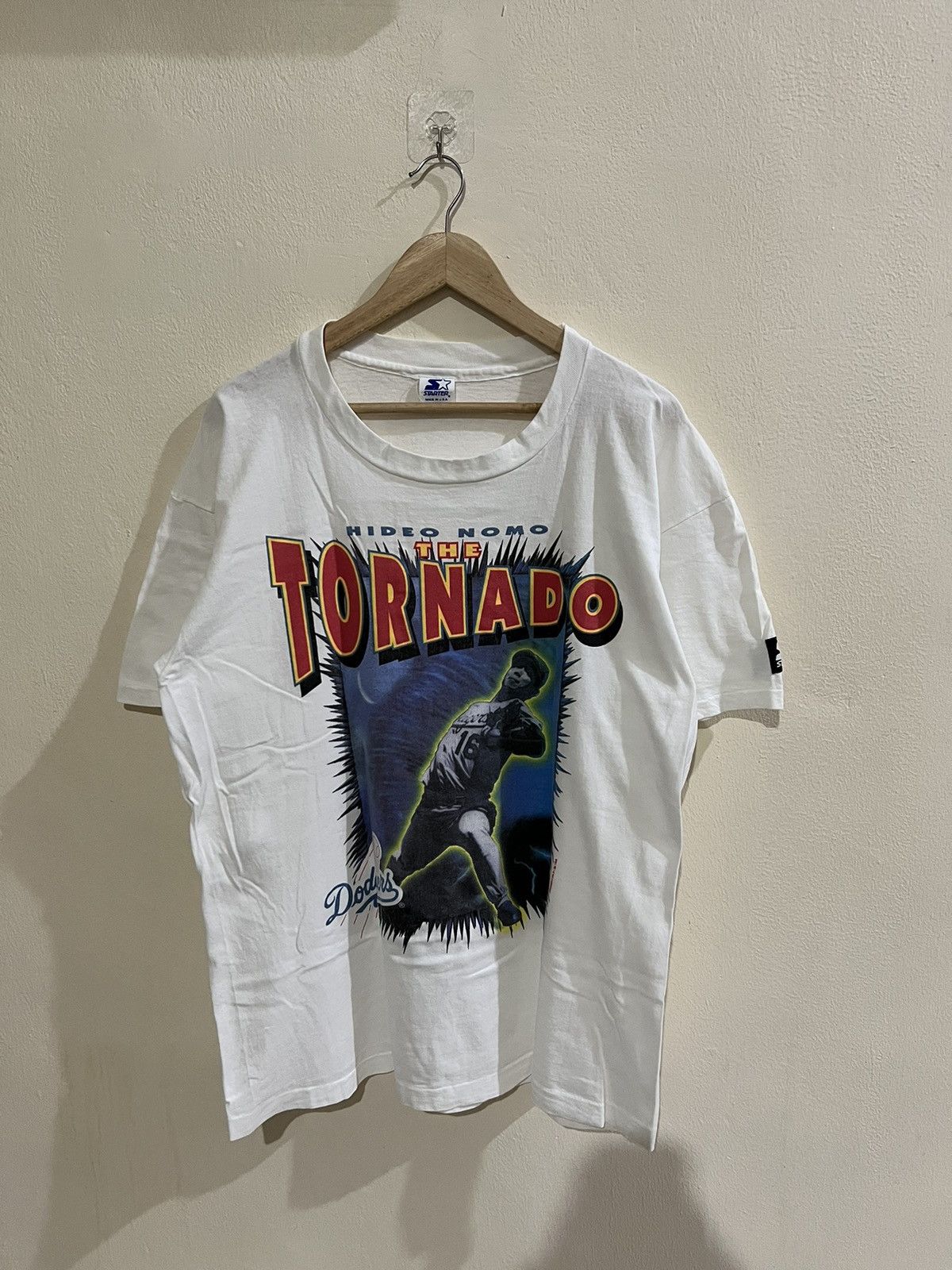 MLB × Starter Vintage 90's MLB LA DODGERS Hideo Nomo THE TORNADO Size US L / EU 52-54 / 3 - 1 Thumbnail