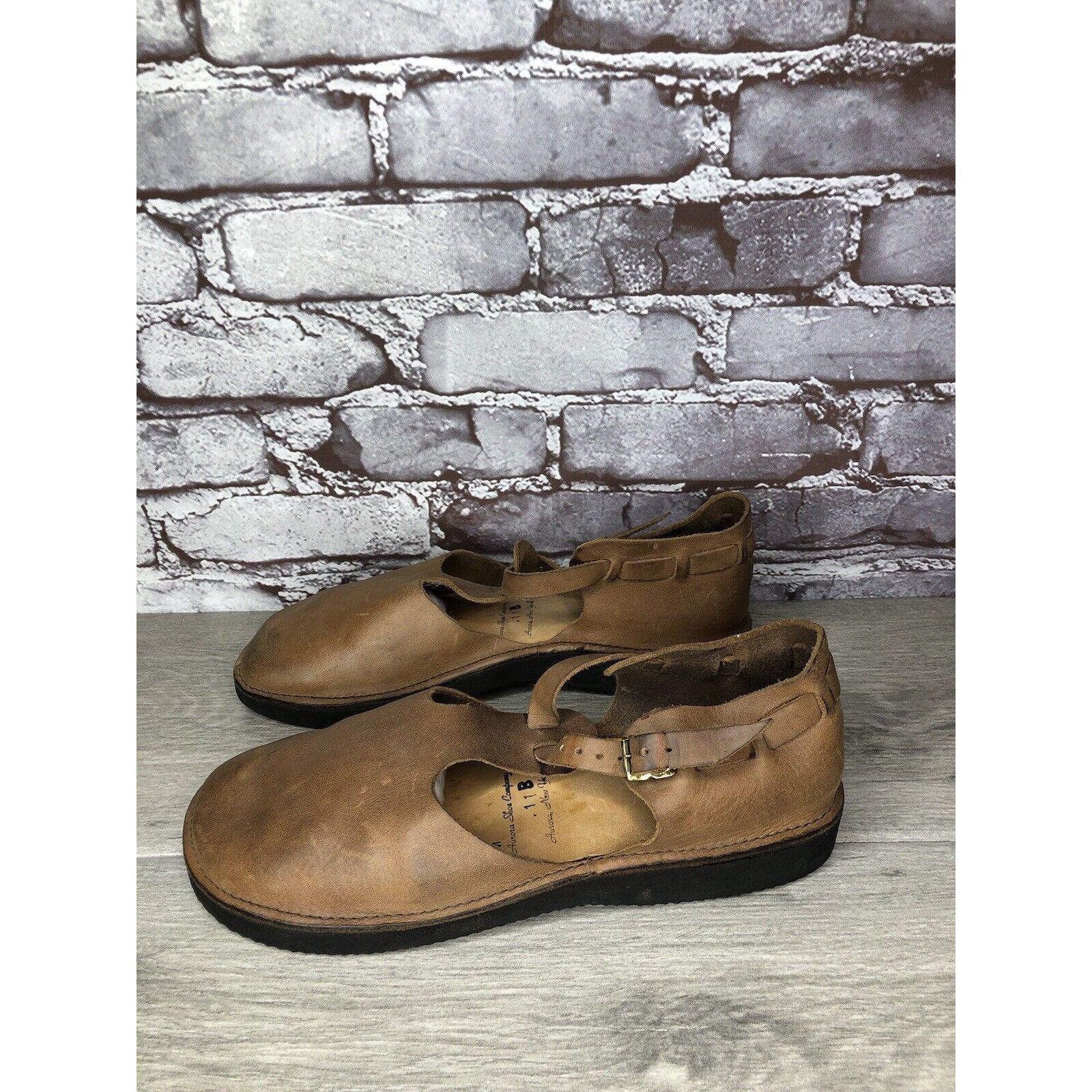 Other Aurora Shoe Co. Brown Leather Closed Toe Mary Jane Shoes Wom Size US 11 / IT 41 - 12 Thumbnail